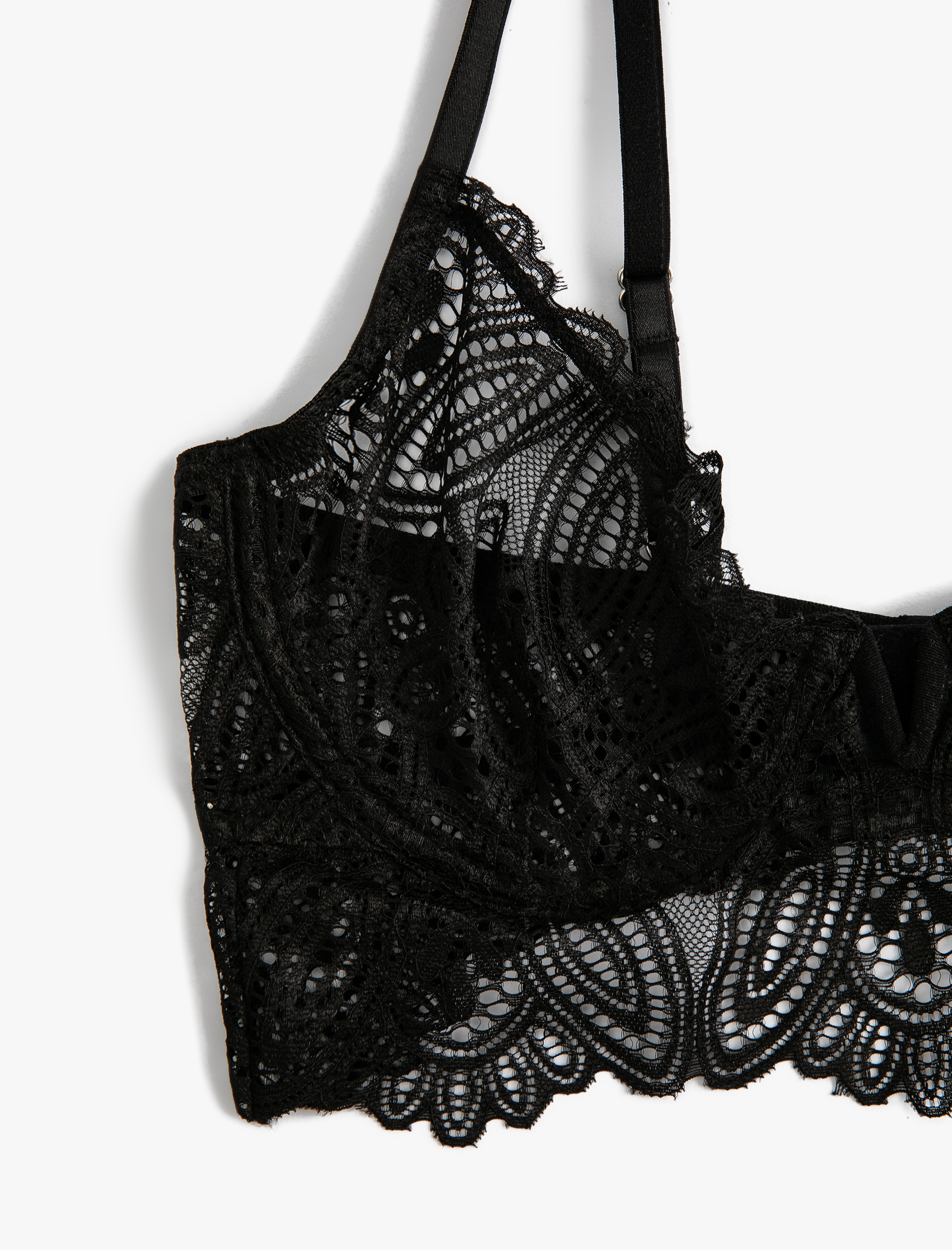   Dantelli Sütyen Dolgusuz Balenli Askılı