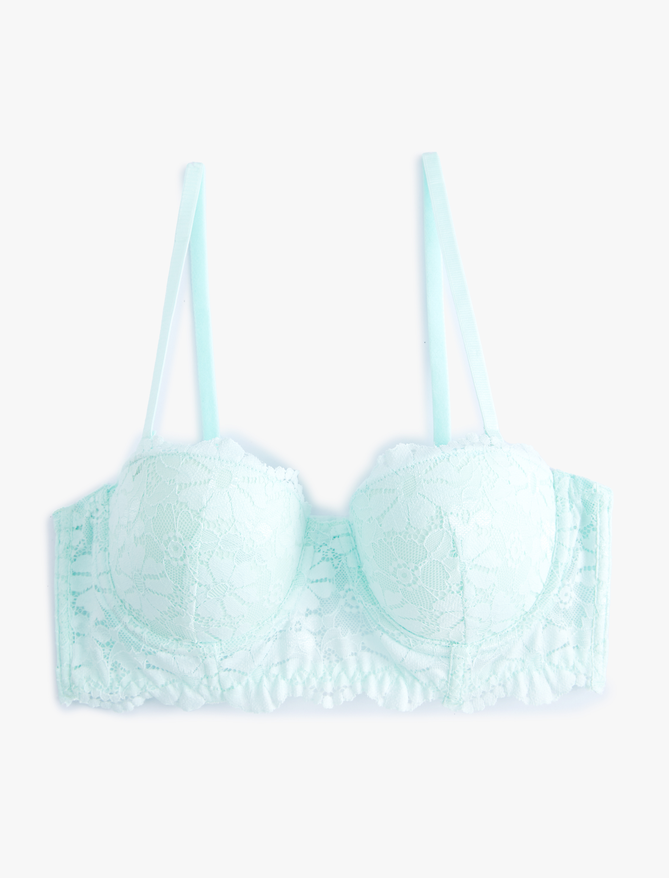   Dantelli Bralette Balenli Dolgusuz Kaplı