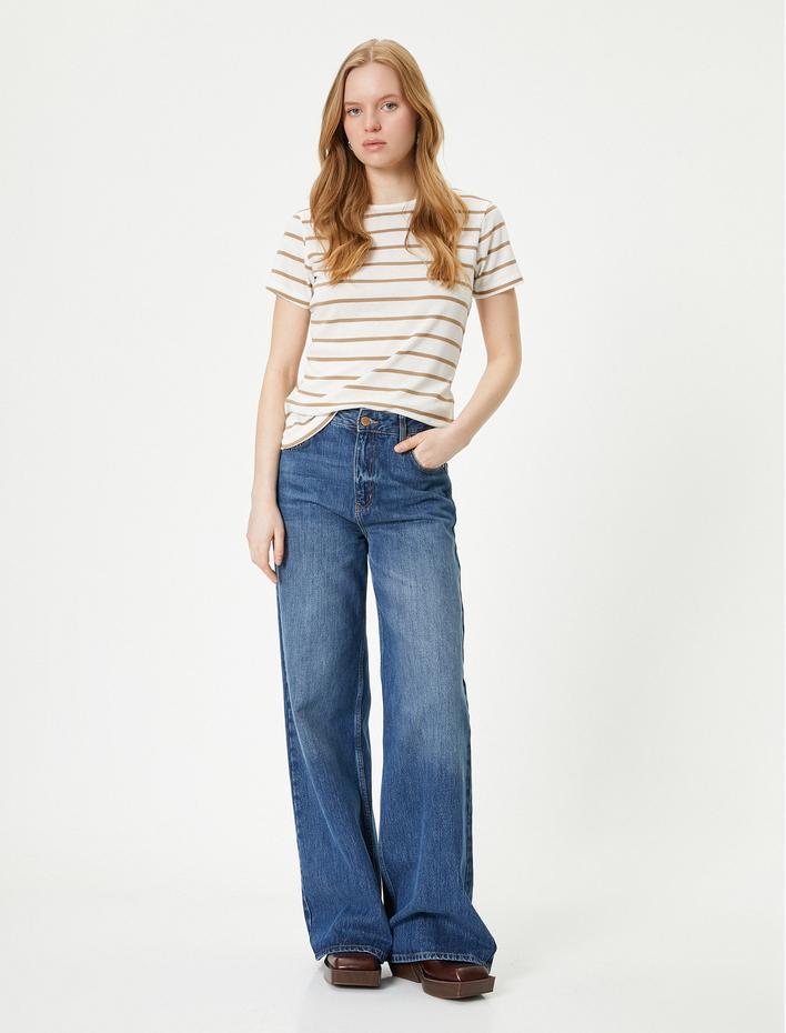  Basic Tişört Bisiklet Yaka Kısa Kollu