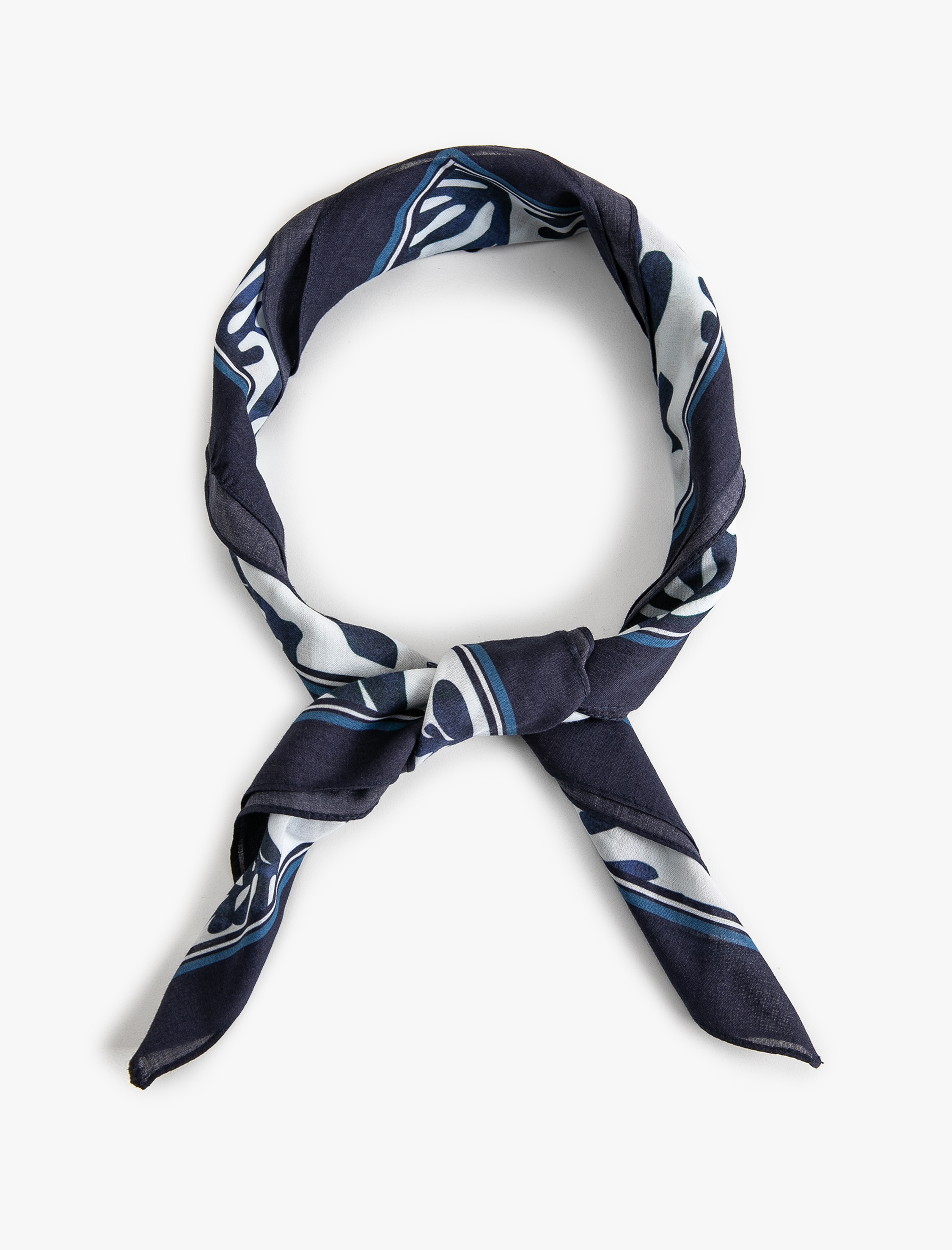  Kadın Desenli Fular Organik Pamuklu