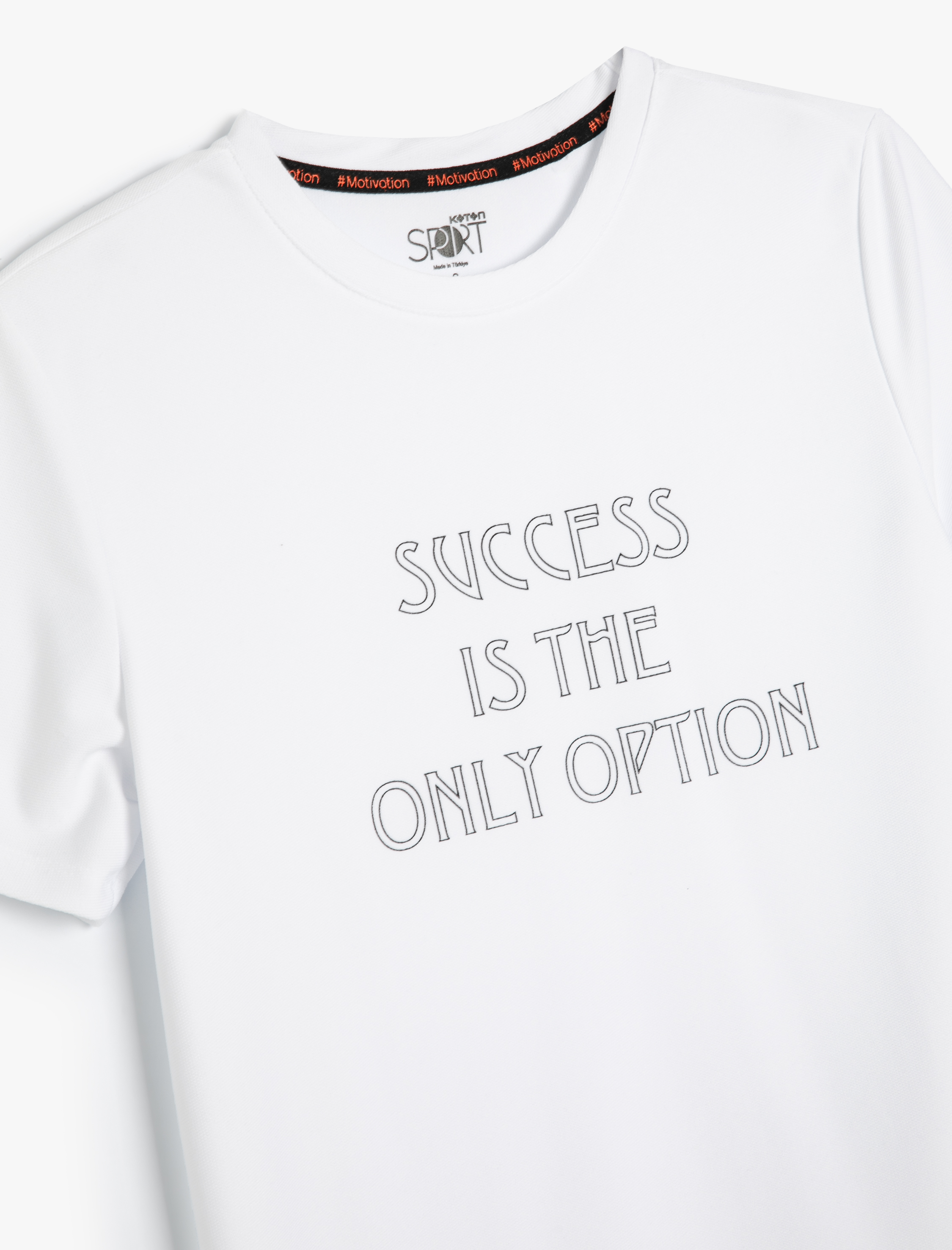   Spor Tişört Slogan Baskılı Kısa Kollu Bisiklet Yaka