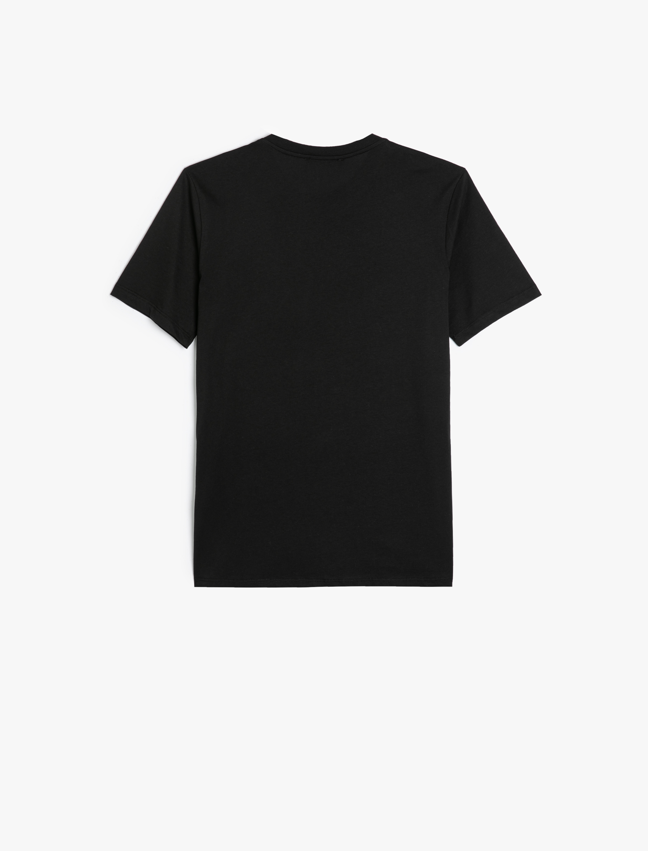   Basic Tişört Slim Fit Kısa Kollu Bisiklet Yaka