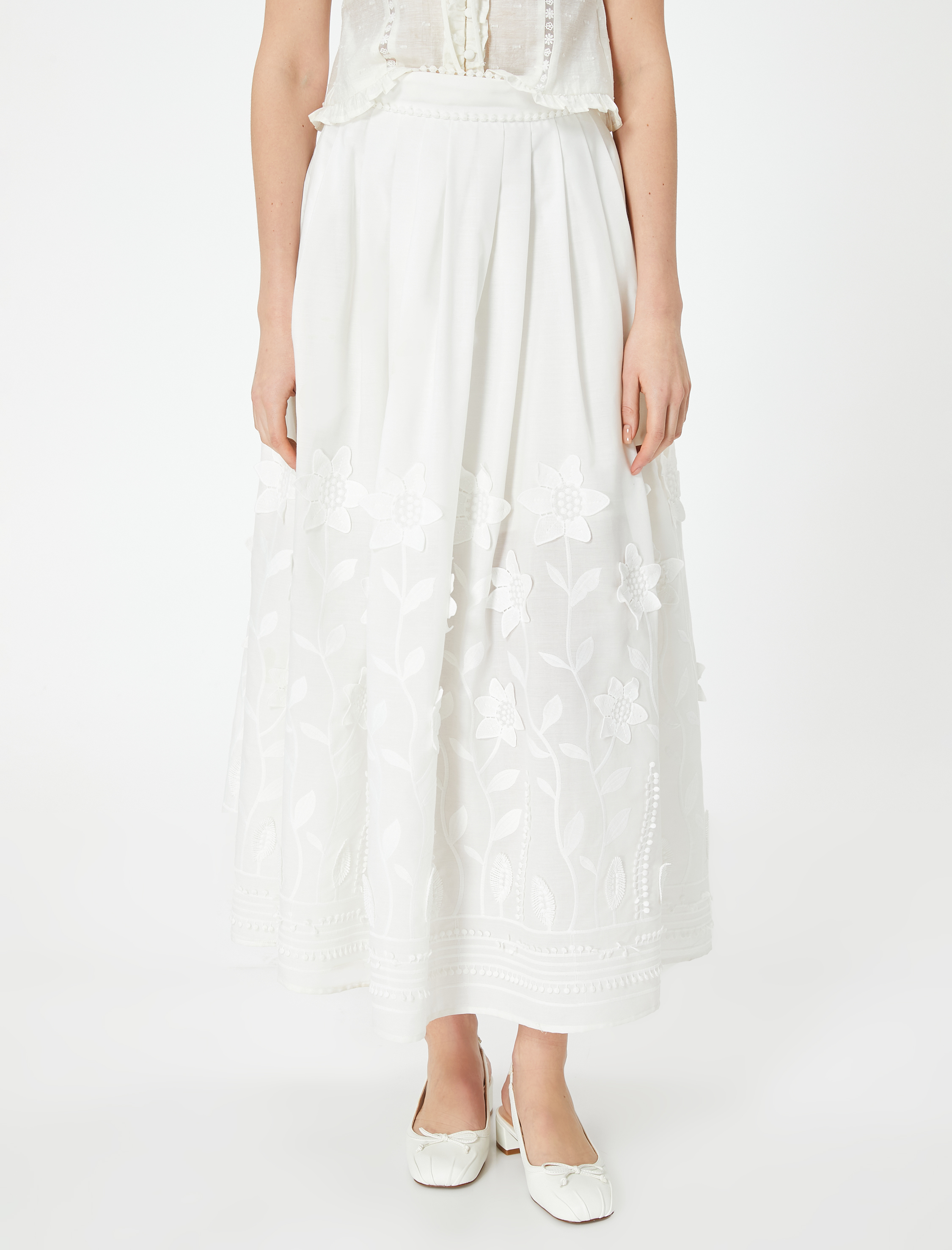   Koton X Sibil Çetinkaya - Çiçekli Midi Etek