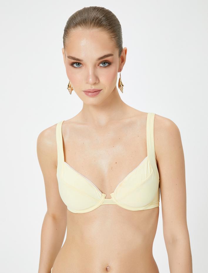  Koton X Sibil Çetinkaya - Bikini Üstü Dantel Şeritli Balenli