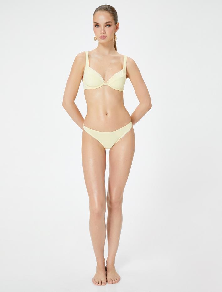  Koton X Sibil Çetinkaya - Basic Bikini Altı İşleme Detaylı Normal Bel