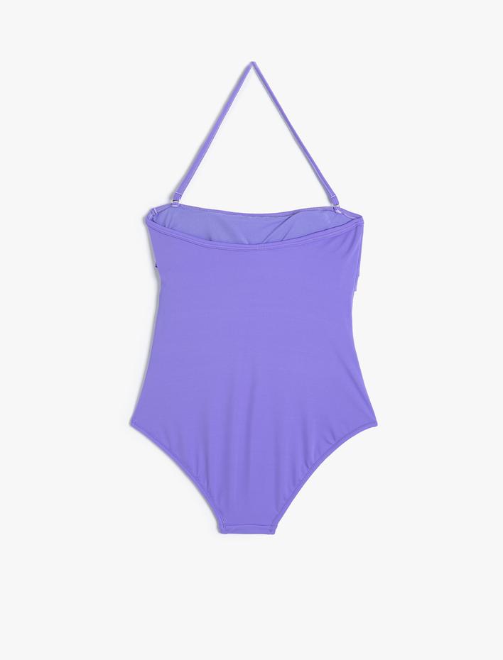  Straplez Mayo Fırfırlı Boyundan Askılı Kaplı