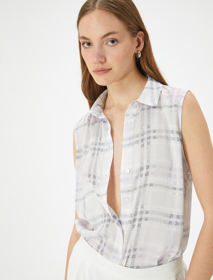  Kolsuz Gömlek Düğmeli Klasik Yaka Standart Kesim