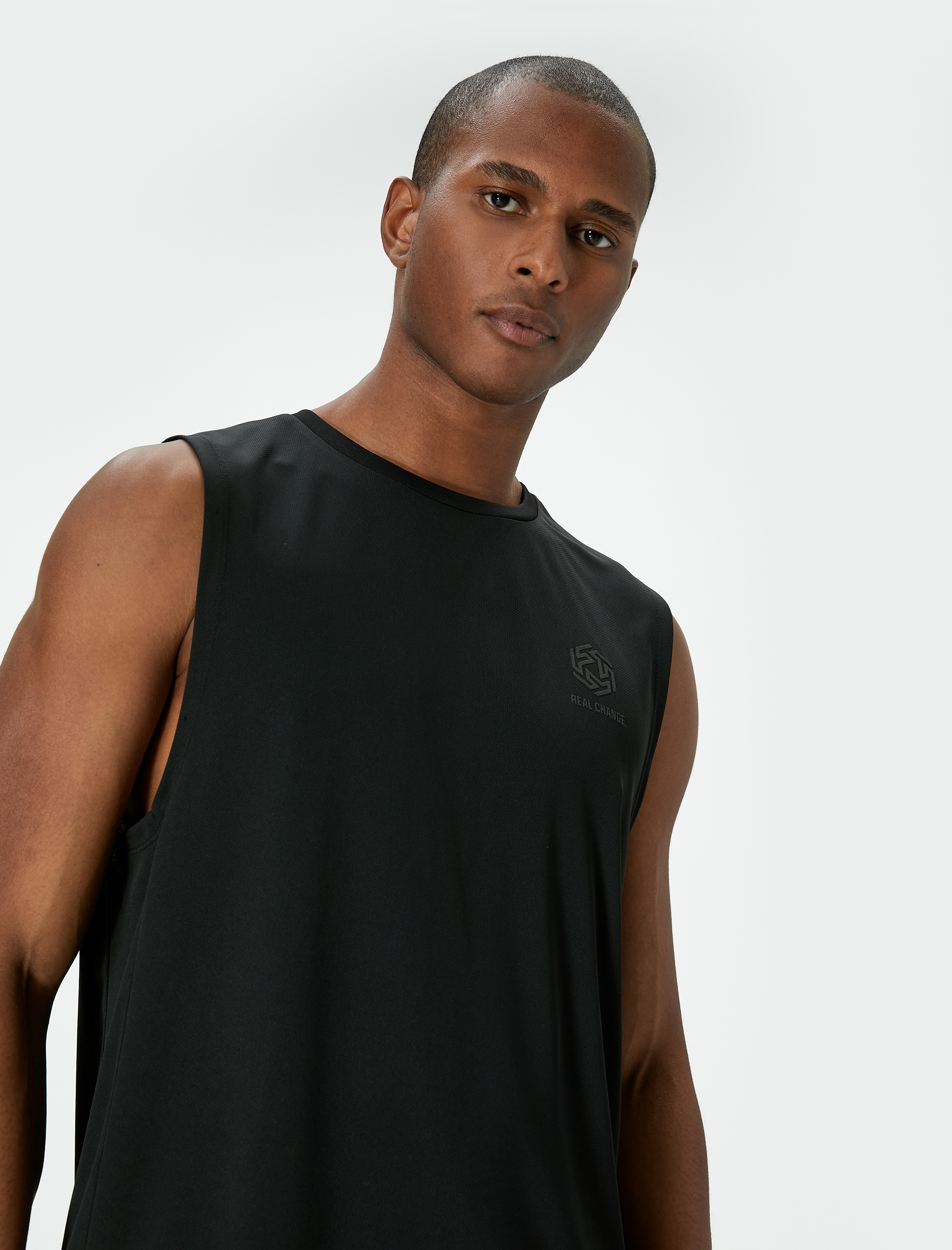   Sporcu Atleti Kolsuz Arkası Baskılı Bisiklet Yaka