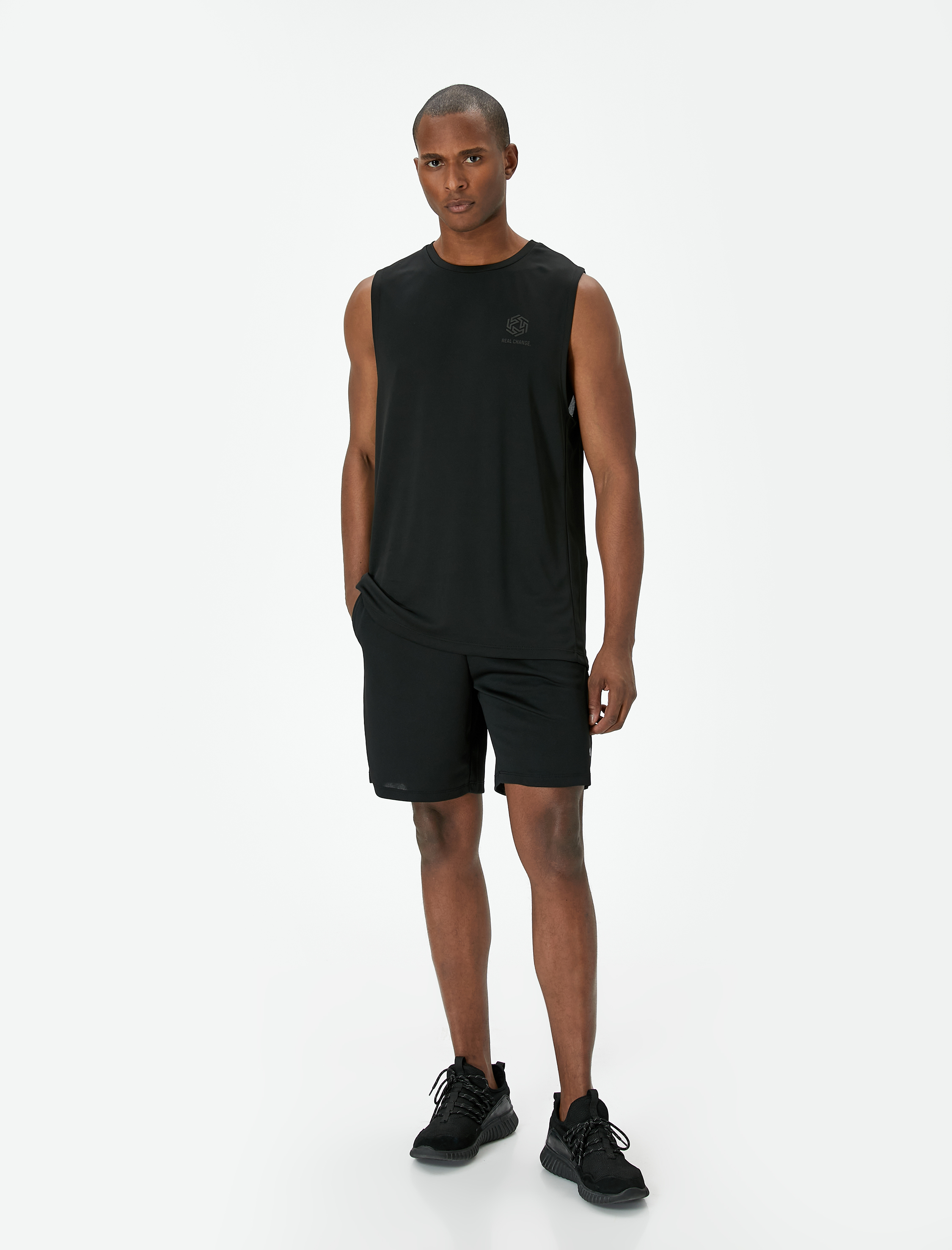   Sporcu Atleti Kolsuz Arkası Baskılı Bisiklet Yaka