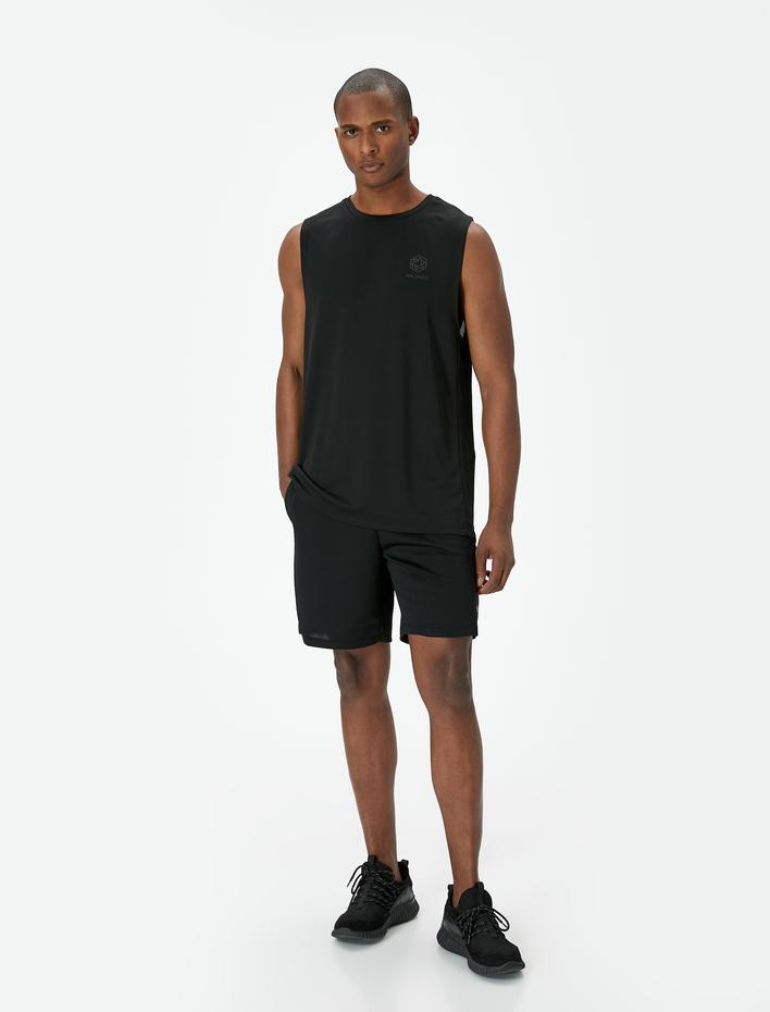  Sporcu Atleti Kolsuz Arkası Baskılı Bisiklet Yaka