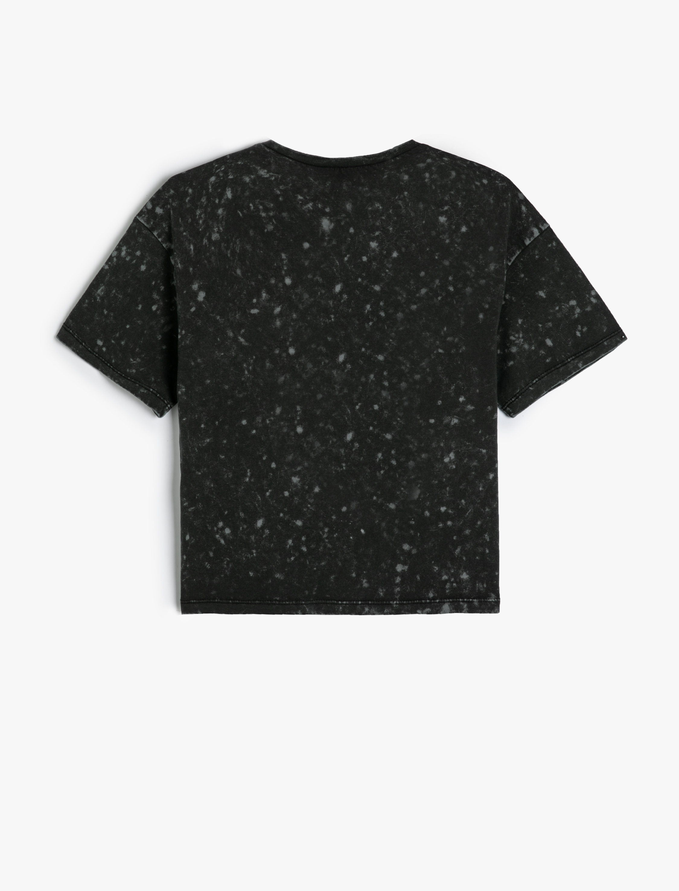  Kız Çocuk Tişört Unicorn Baskılı Kısa Kollu Bisiklet Yaka Pamuklu