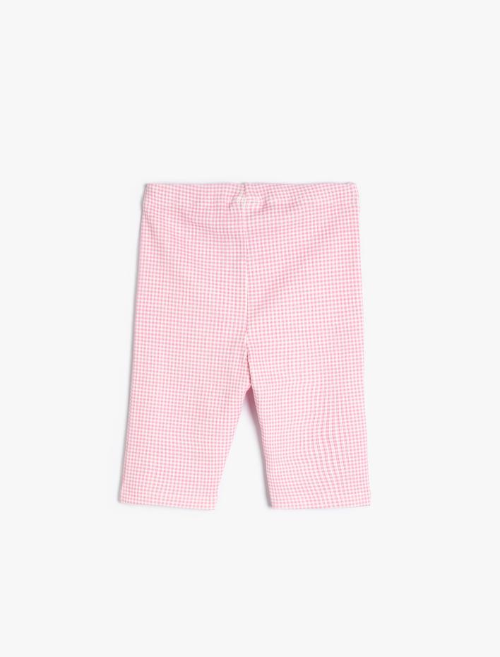 Kız Çocuk Kısa Tayt Beli Lastikli Pamuklu