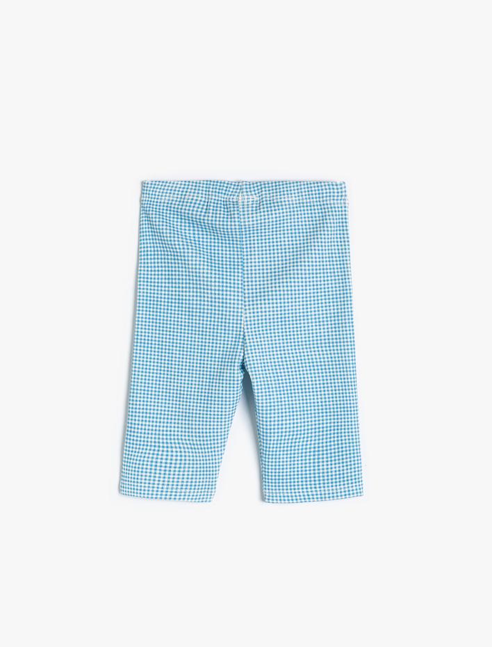 Kız Çocuk Kısa Tayt Beli Lastikli Pamuklu