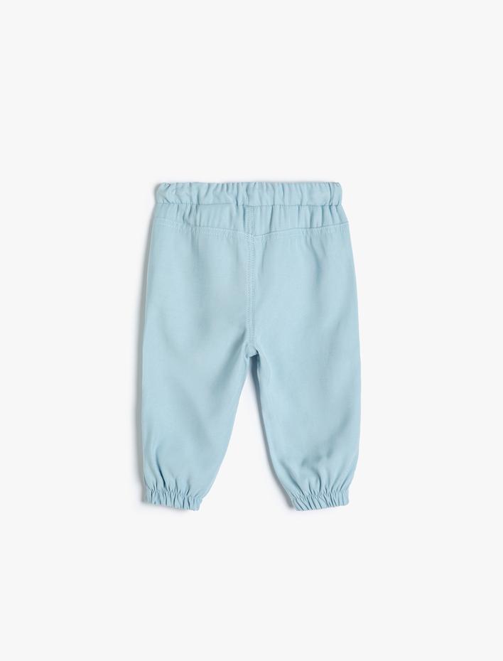 Erkek Bebek Basic Jogger Pantolon Viskon Kumaş