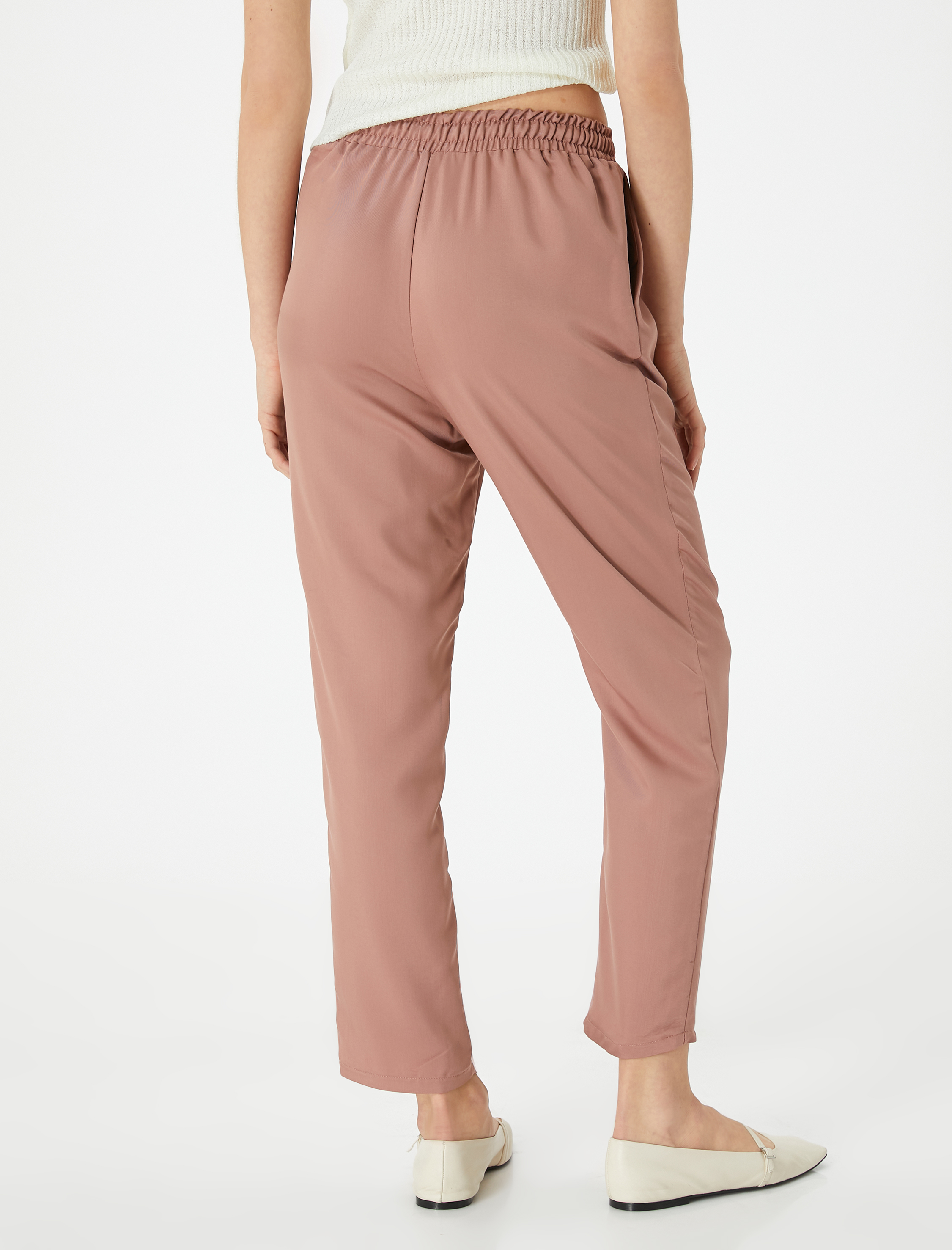   Chino Pantolon Bağcıklı Yüksek Bel Cep Detaylı