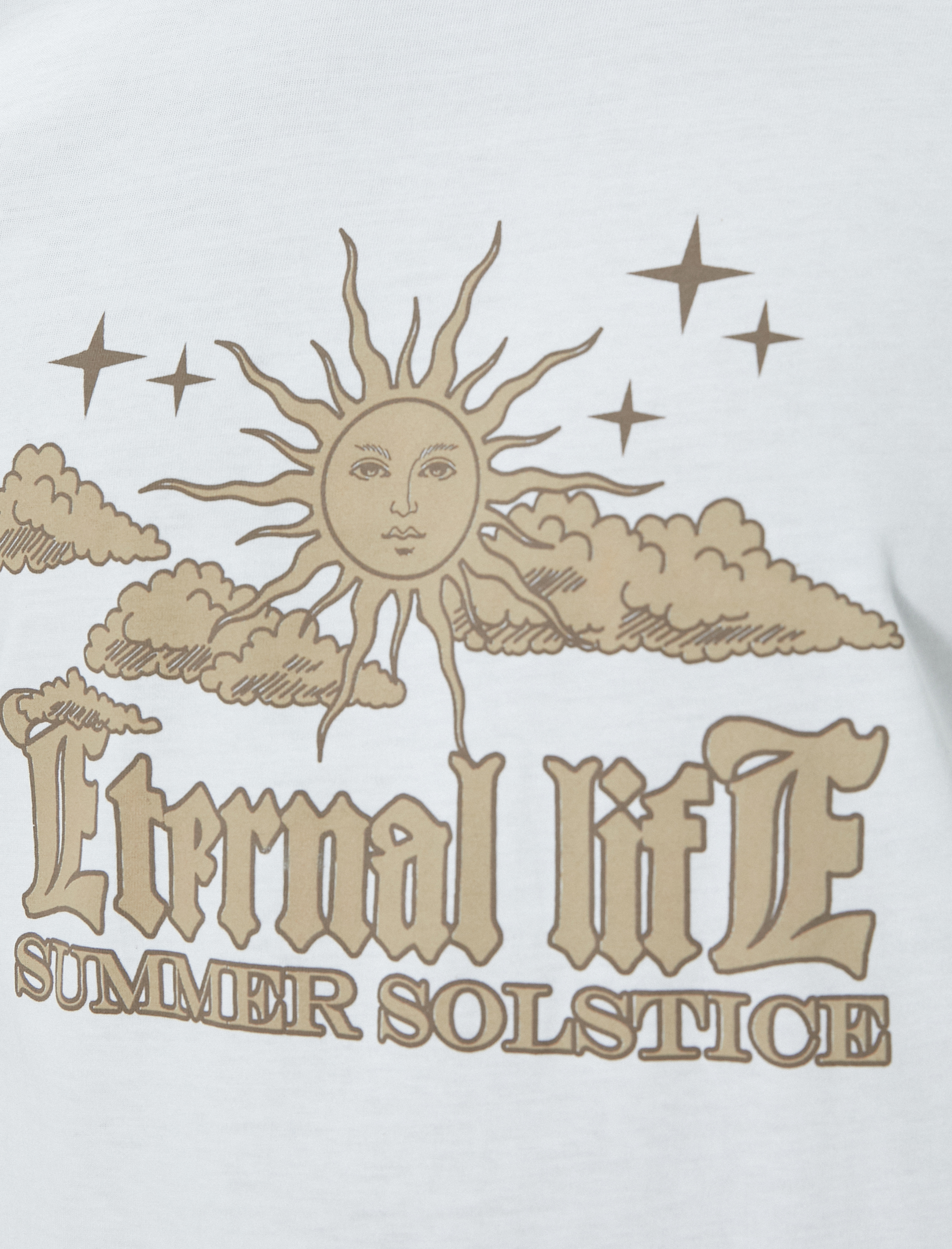   Slogan Baskılı Pamuklu Bisiklet Yaka Slim Fit Tişört