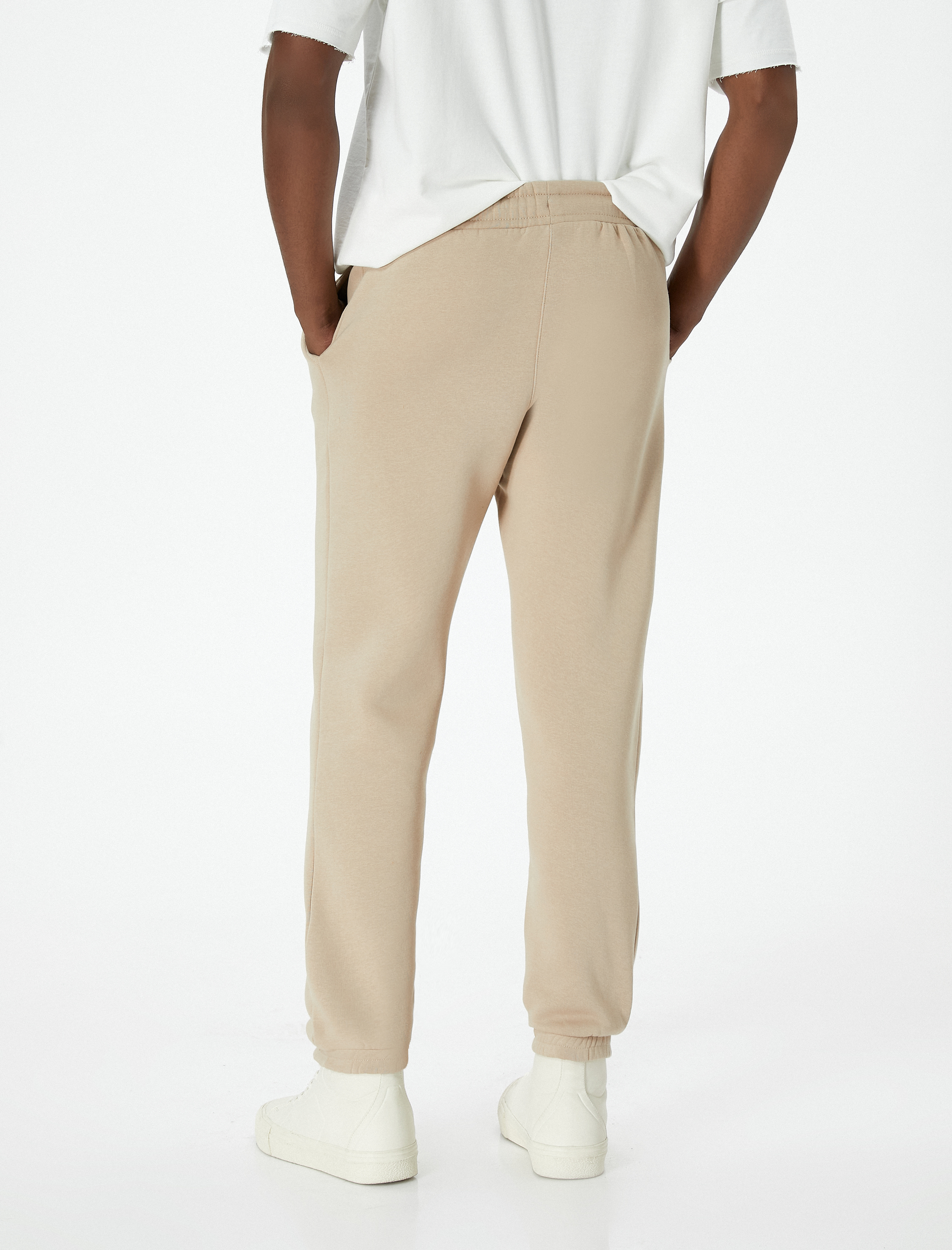 Beli Bağcıklı Cep Detaylı Şardonlu Jogger Eşofman Altı