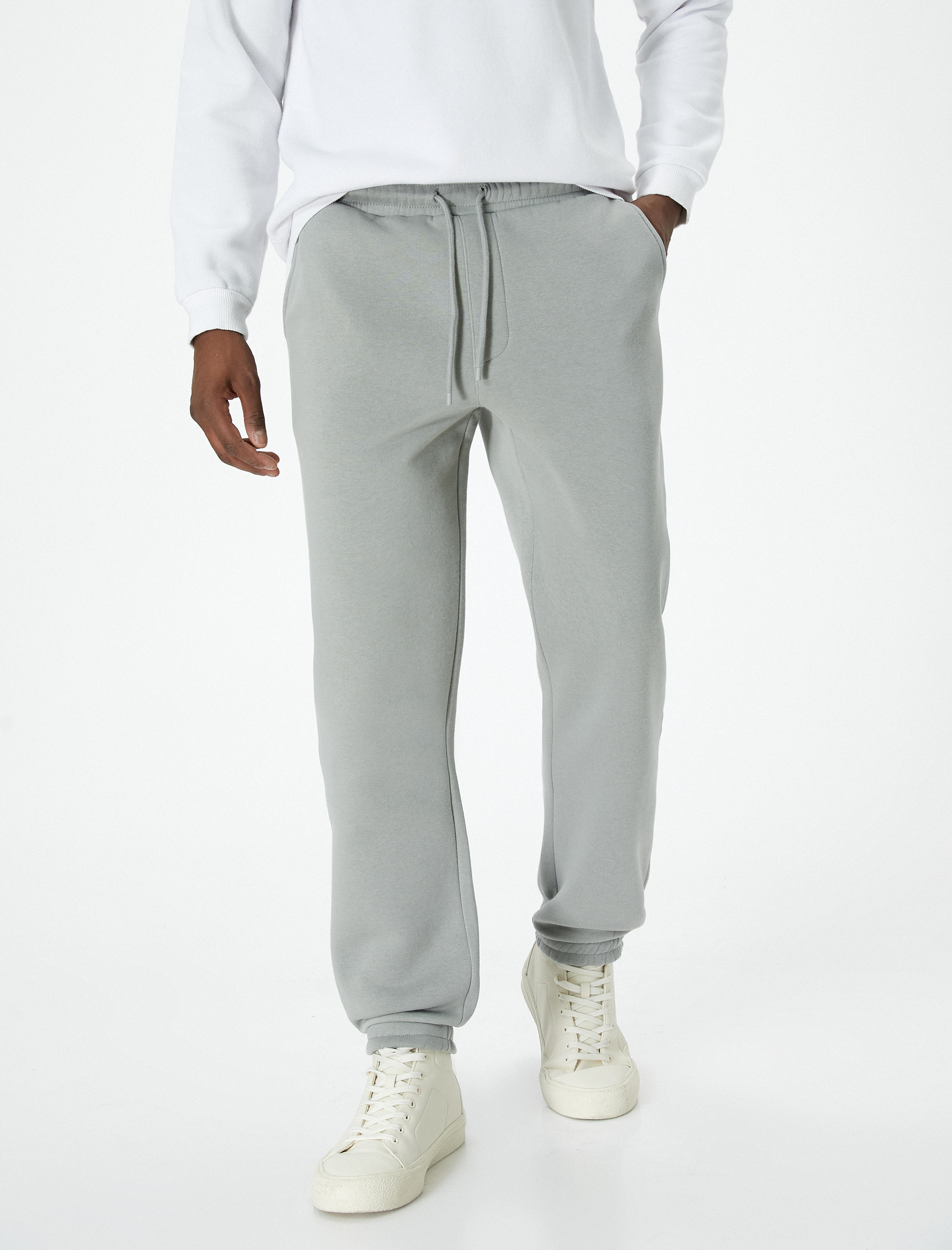 Beli Bağcıklı Cep Detaylı Şardonlu Jogger Eşofman Altı