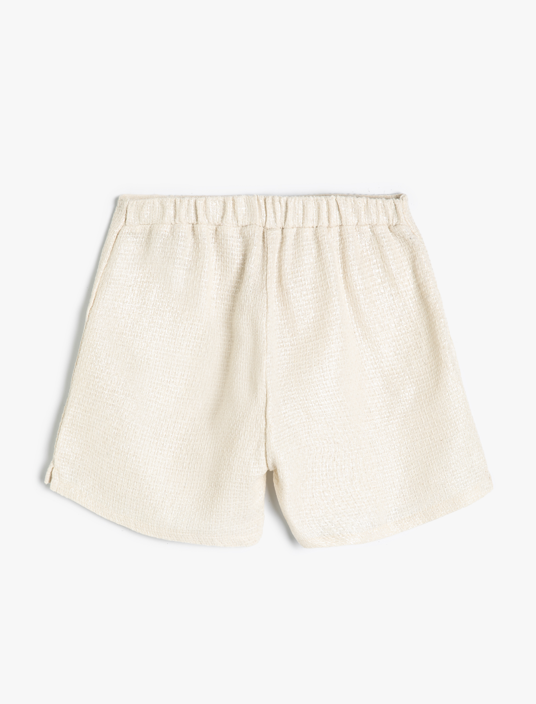  Kız Çocuk Tüvit Şort Etek Dokulu Düğme Detaylı