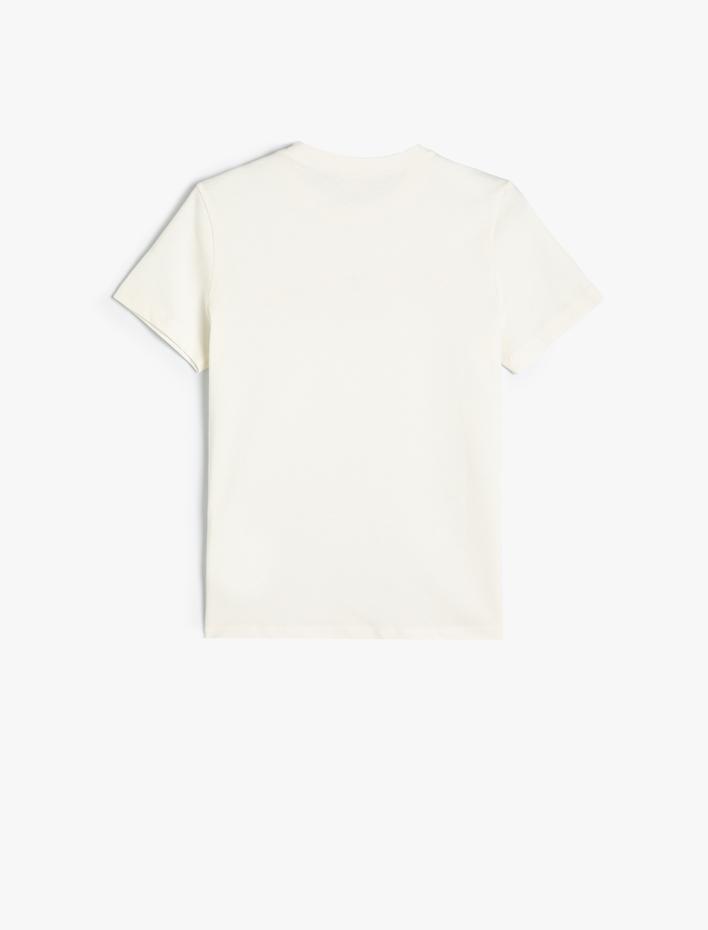 Erkek Çocuk Tişört Yaz Temalı Kısa Kollu Bisiklet Yaka Pamuklu