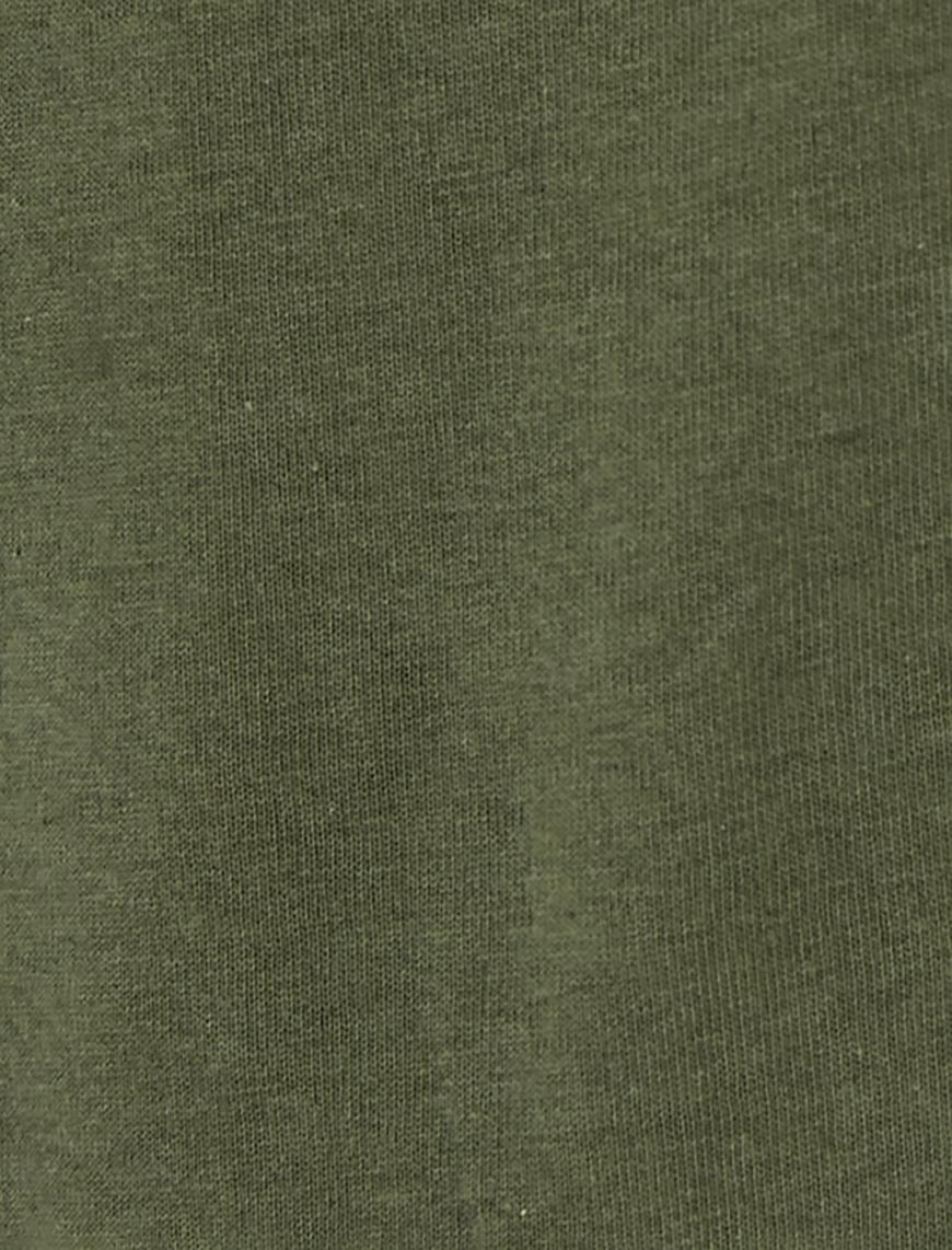   Slogan Baskılı Tişört Slim Fit Kısa Kollu Bisiklet Yaka Pamuklu