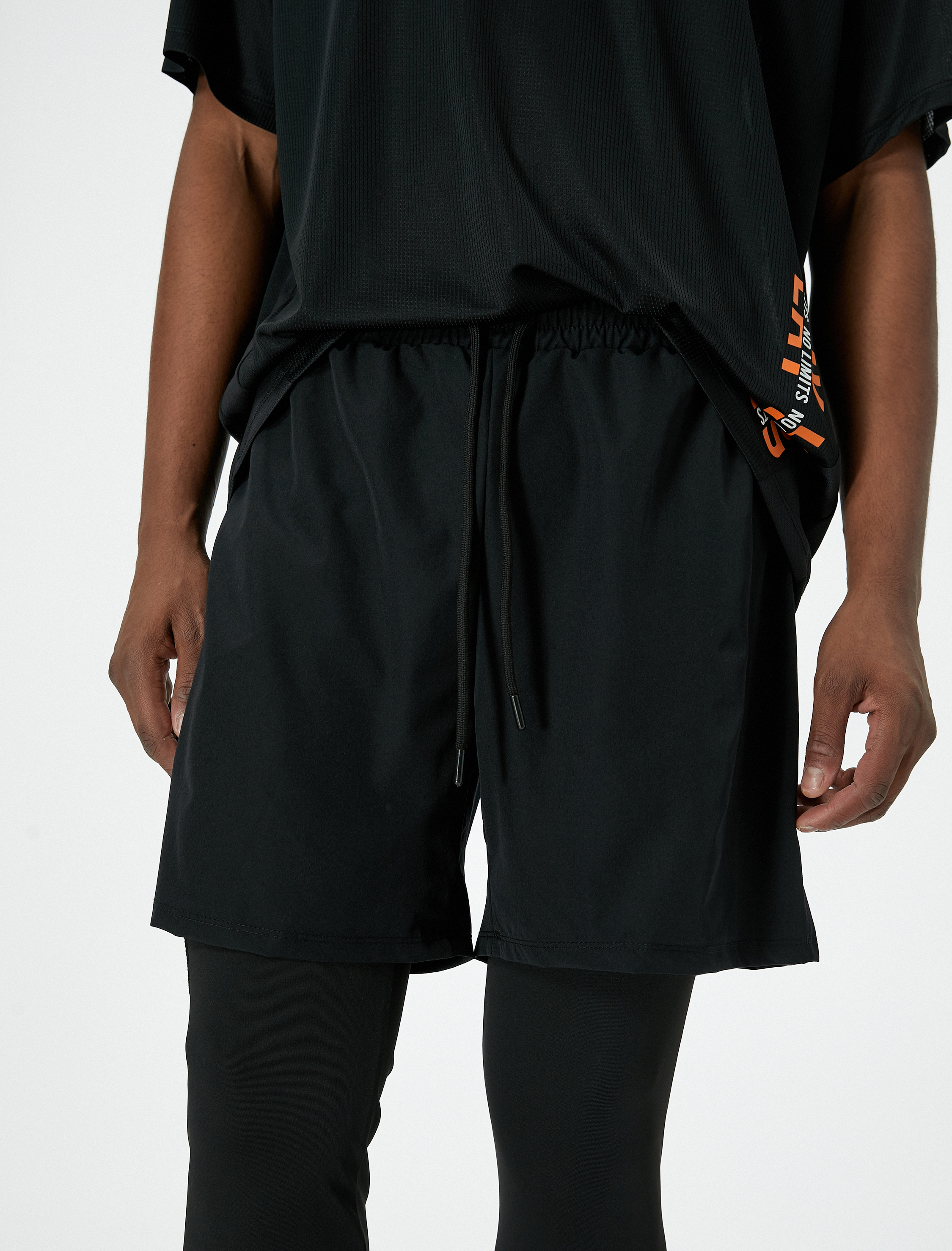   Taytlı Şort Beli Bağcıklı Cep Detaylı