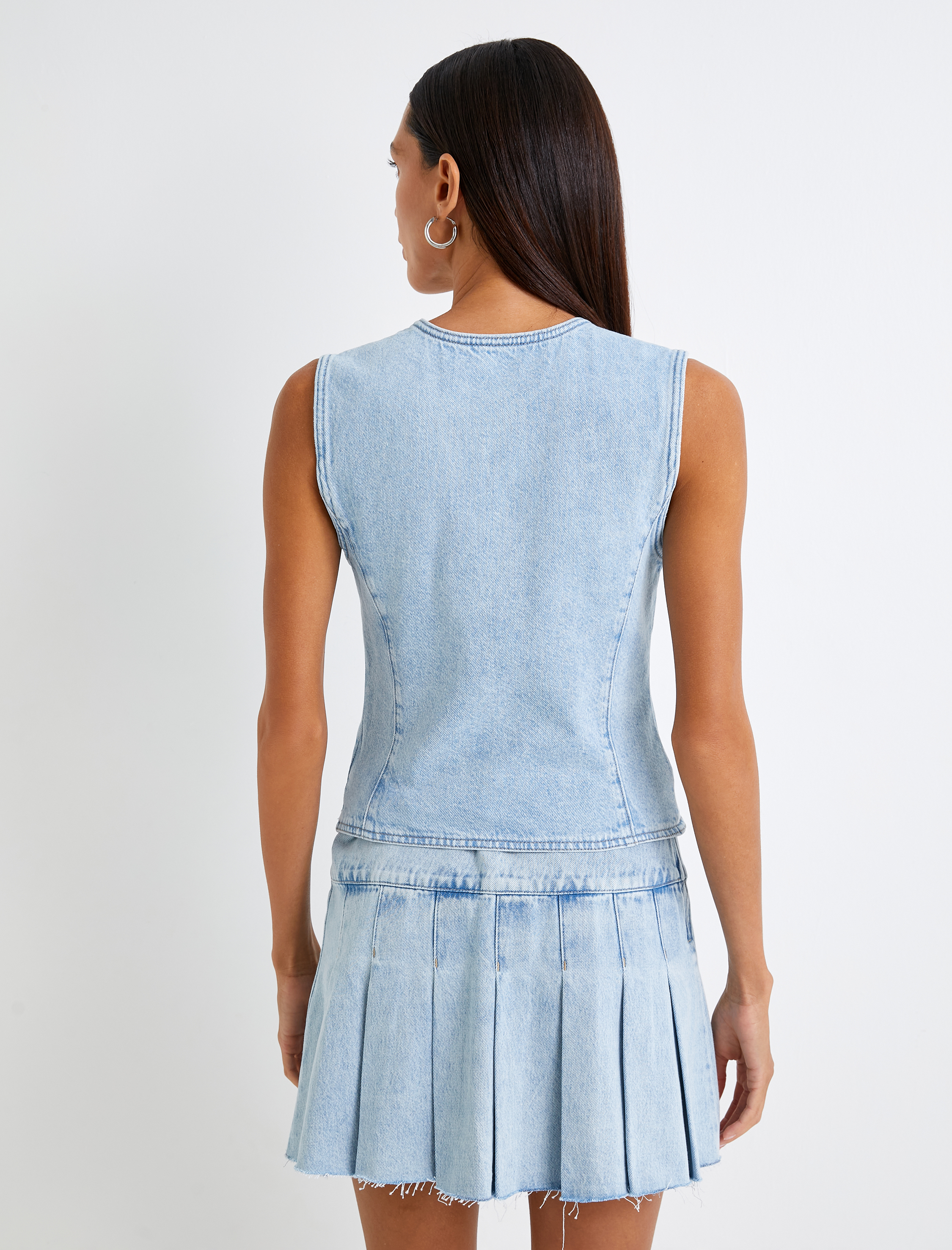   Kot Yelek V Yaka Düğme Detaylı Cepli