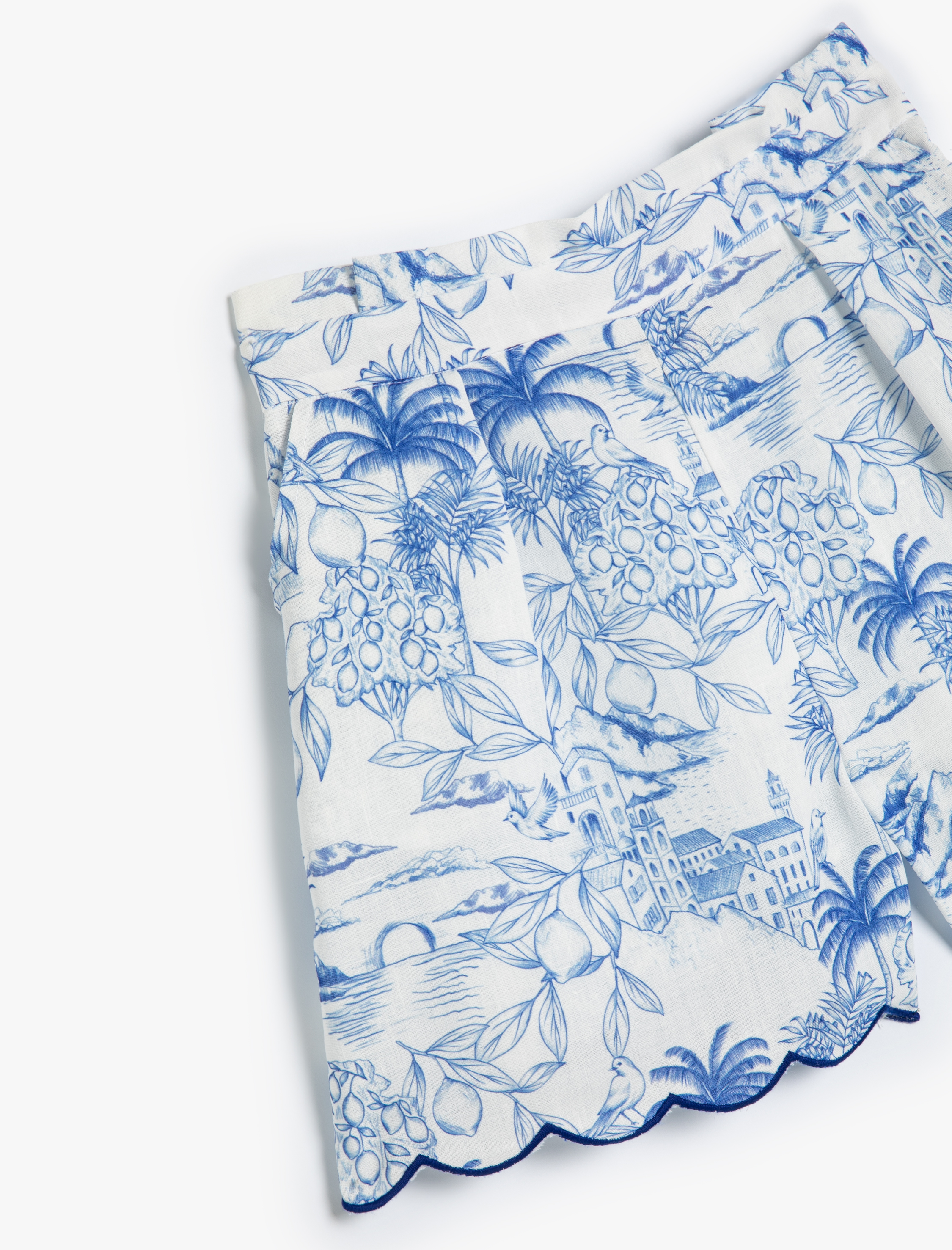  Kız Çocuk Şort Etek Baskılı Beli Lastikli