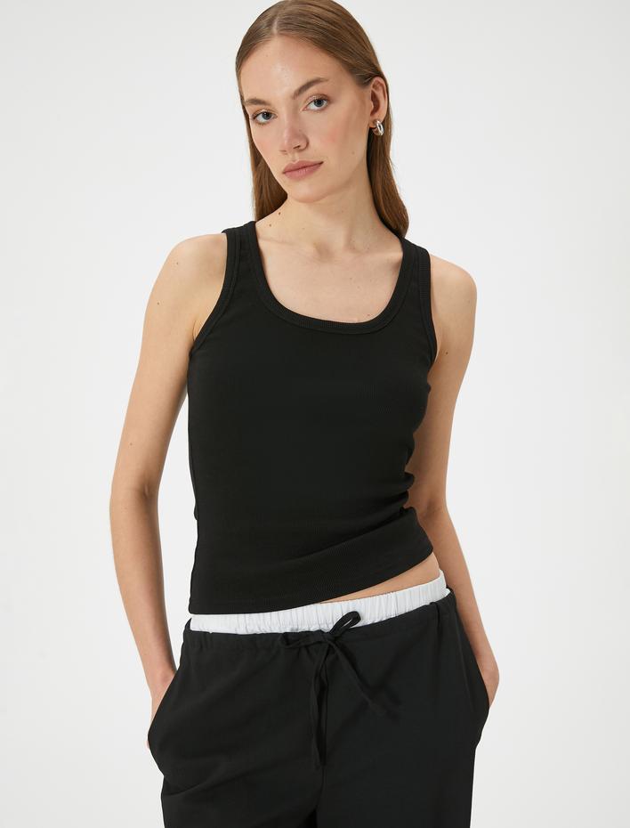  Fitilli Atlet Kalın Askılı U Yaka