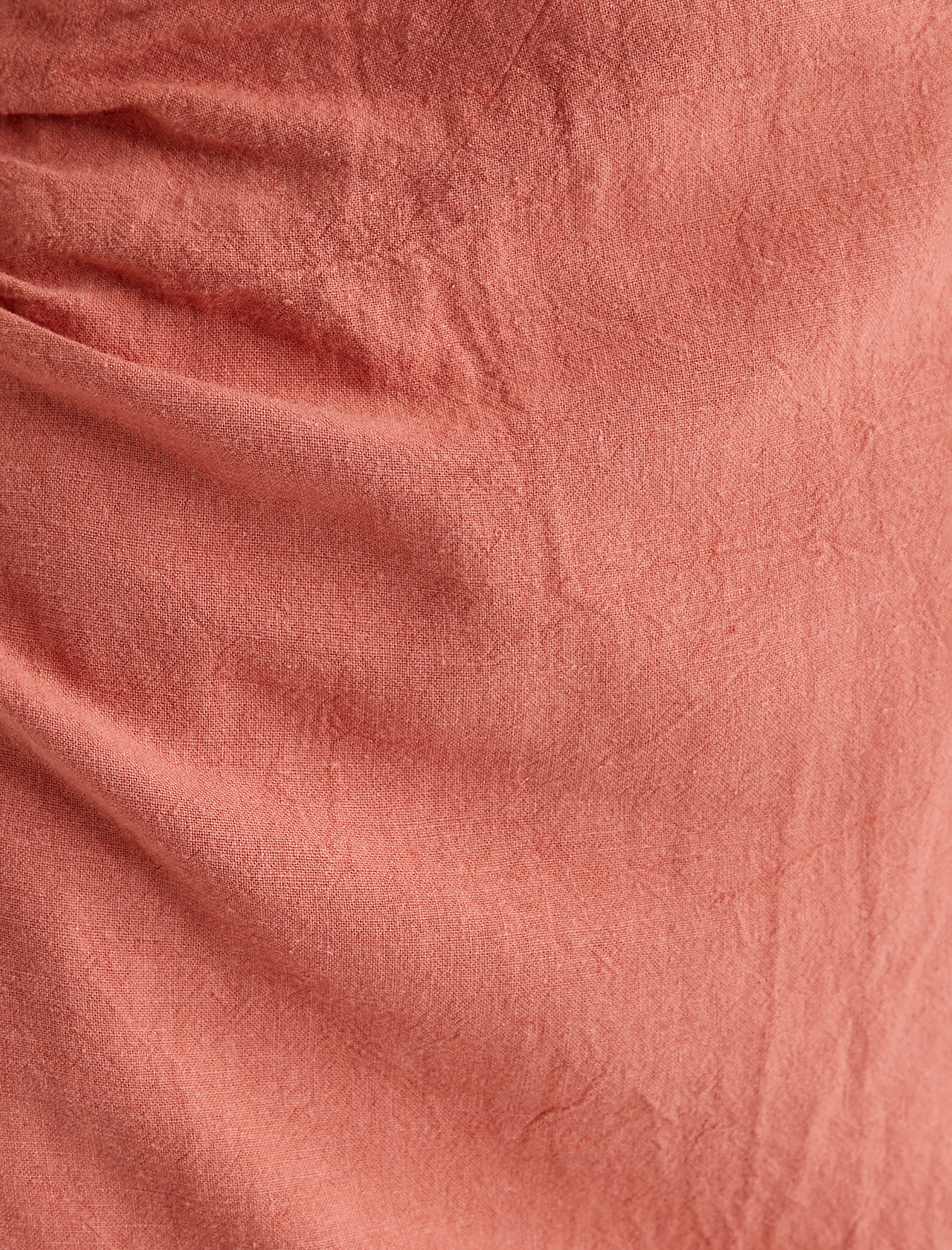   Keten Karışımlı Elbise Mini İnce Askılı Boncuklu