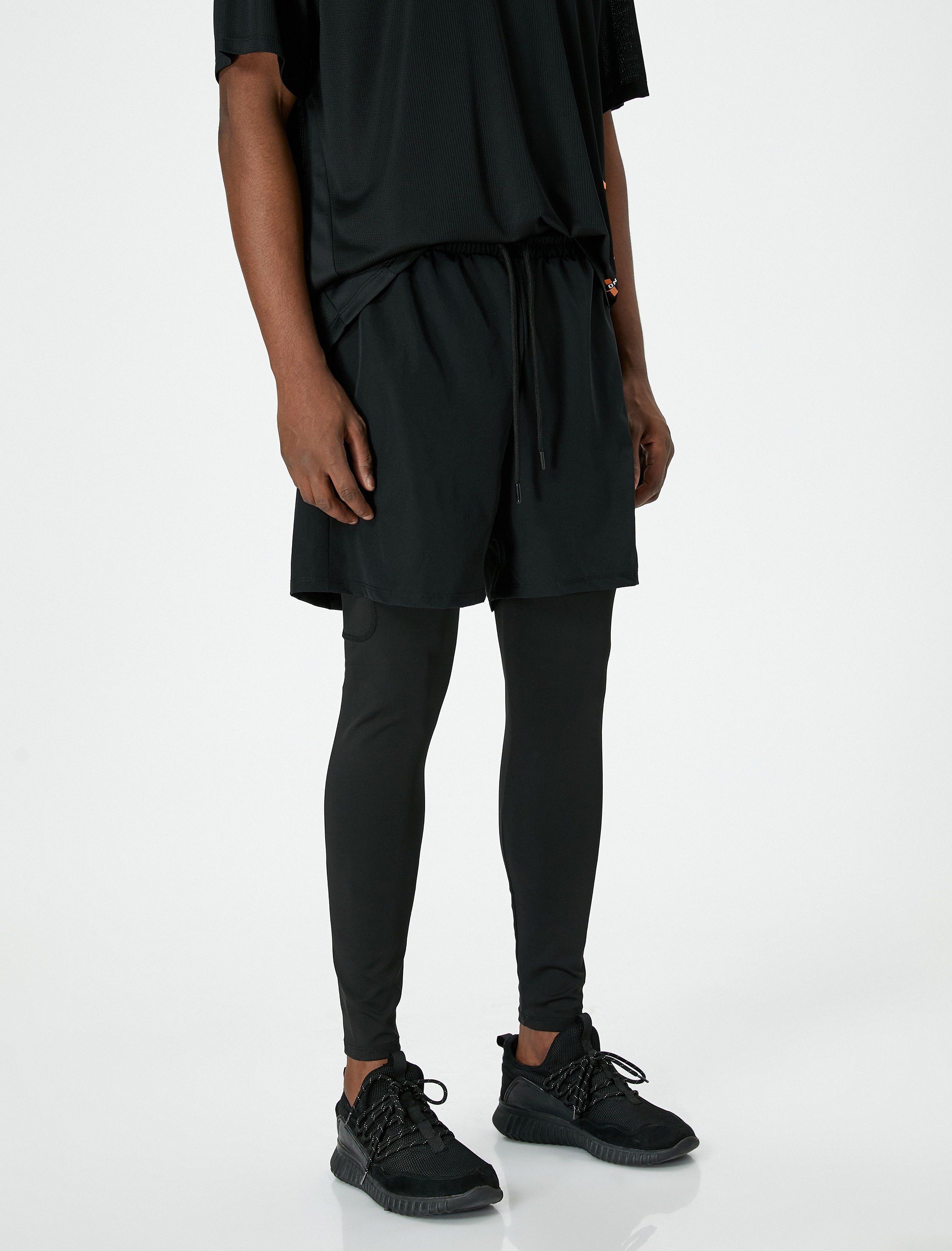   Taytlı Şort Beli Bağcıklı Cep Detaylı