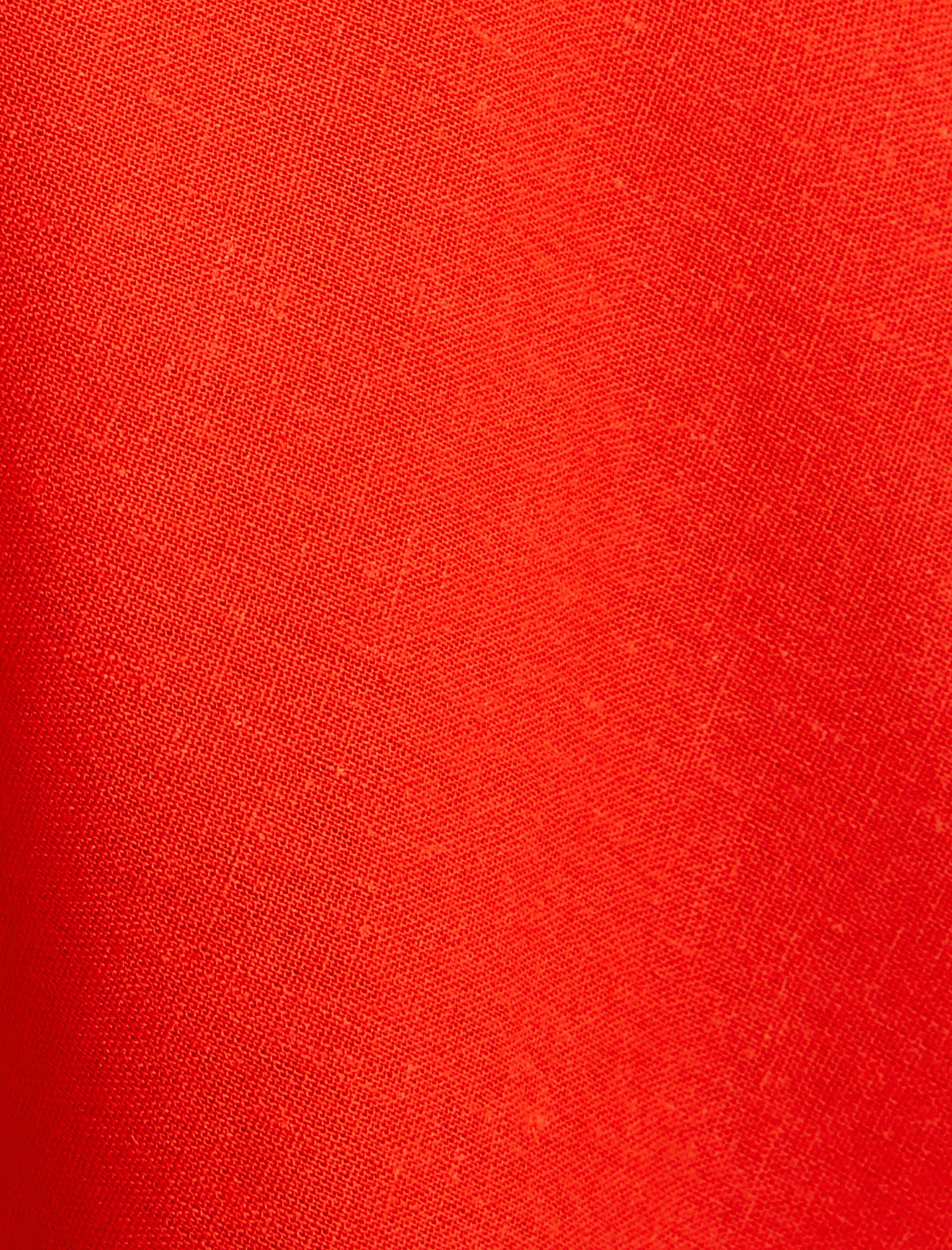   Keten Karışımlı Elbise Mini İnce Askılı Bağlama Detaylı Drapeli