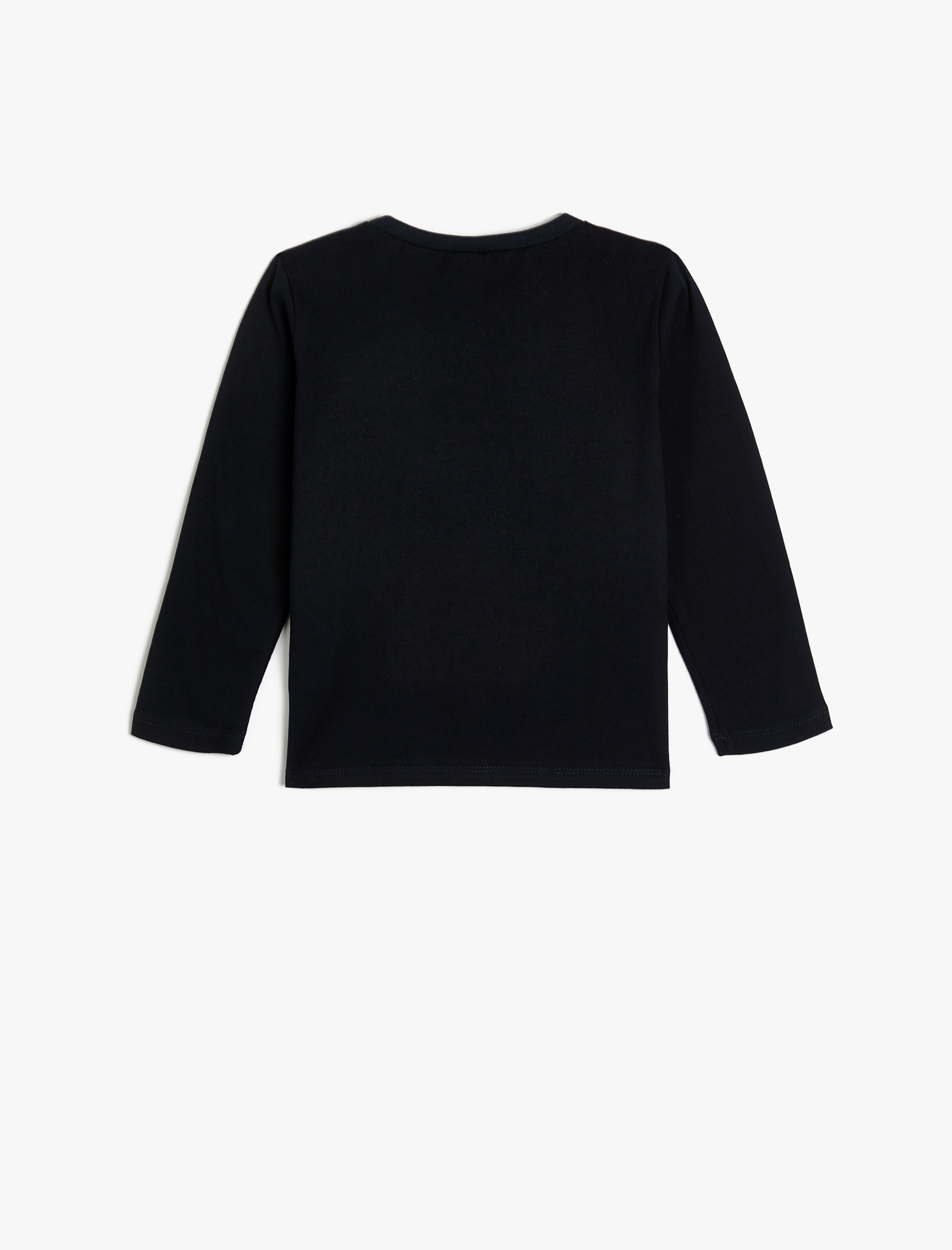  Erkek Bebek Tişört Uzun Kollu Bisiklet Yaka Hayvanlar Baskılı Pamuklu