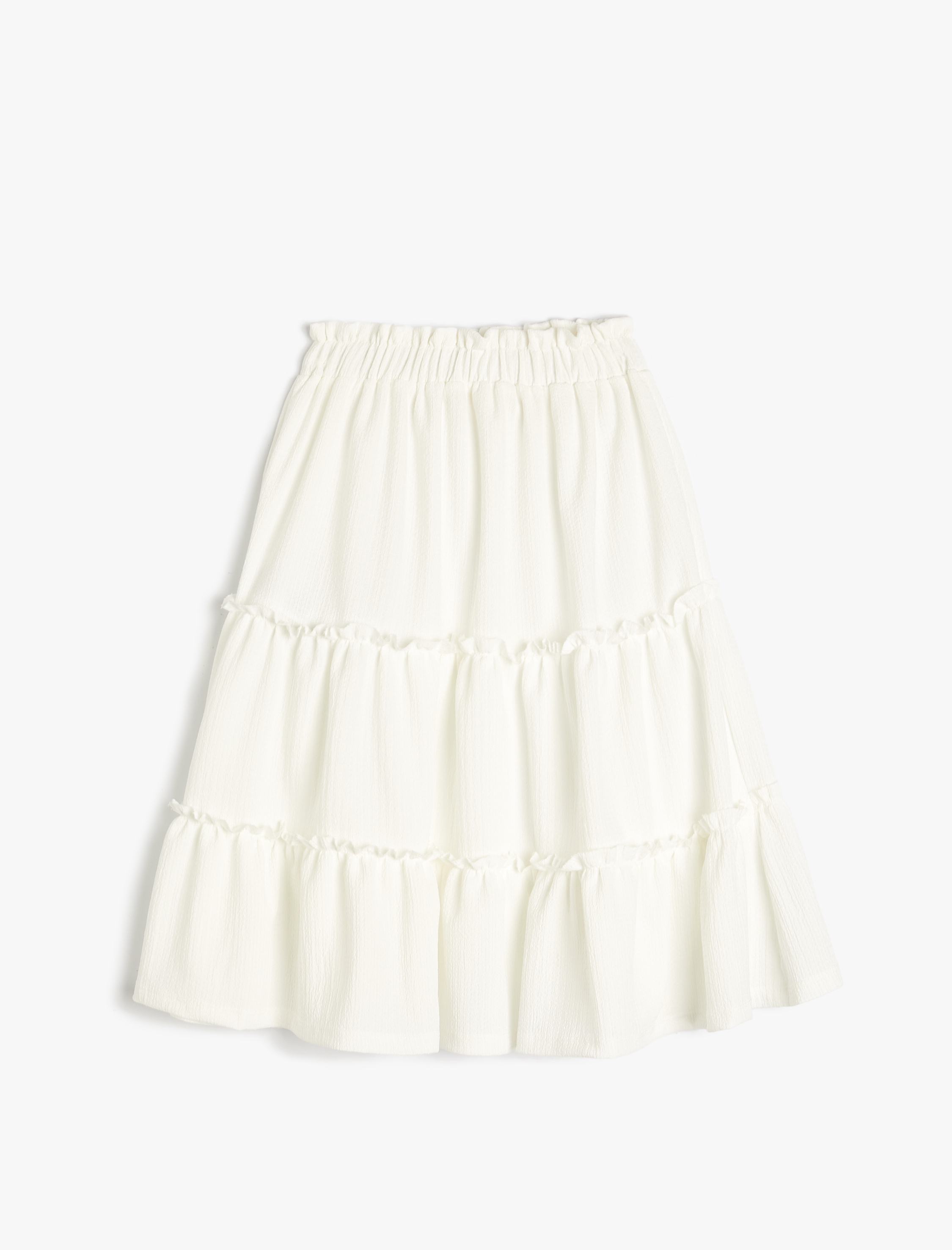  Kız Çocuk Etek Fırfırlı Detaylı Katlı Rahat Kesim