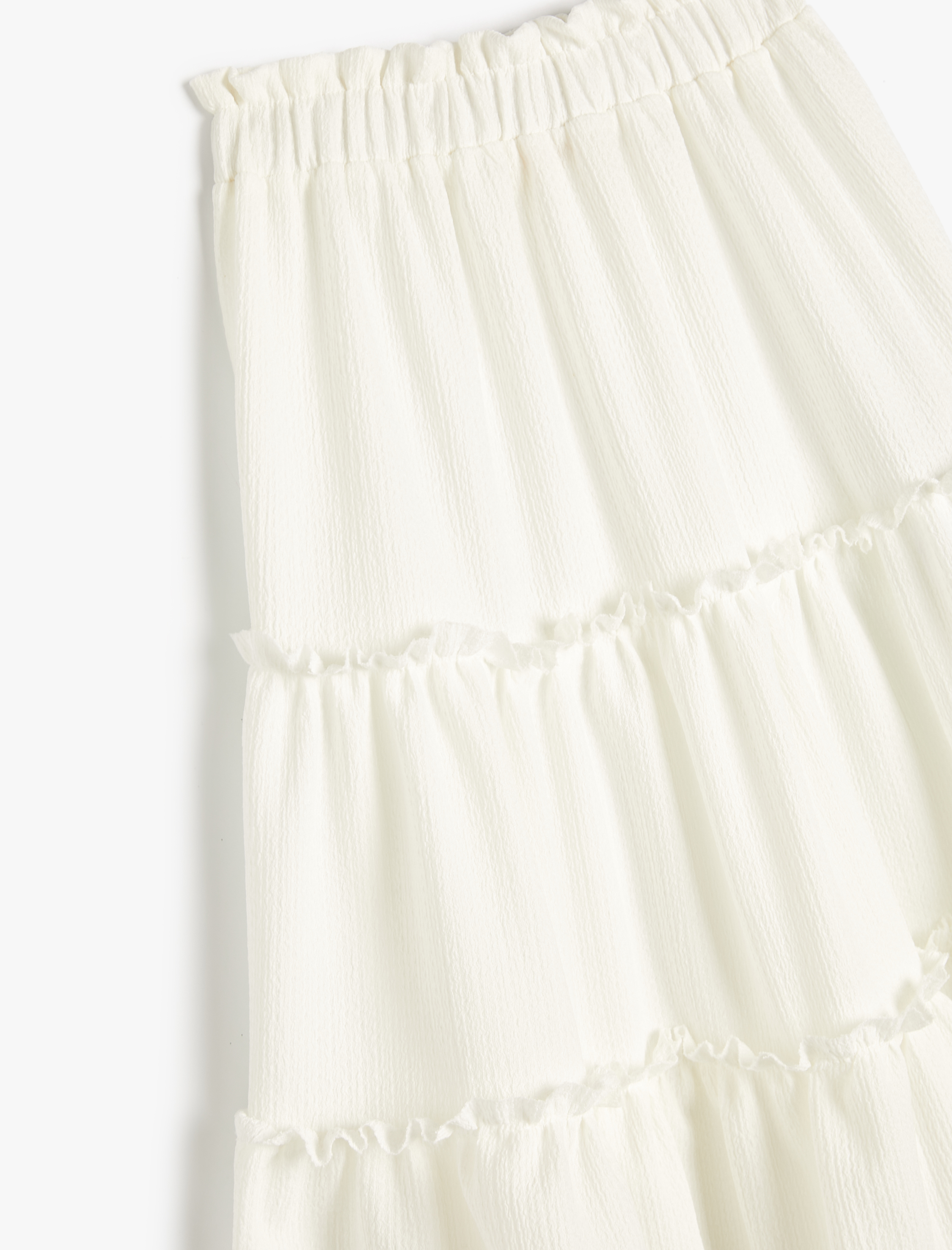  Kız Çocuk Etek Fırfırlı Detaylı Katlı Rahat Kesim