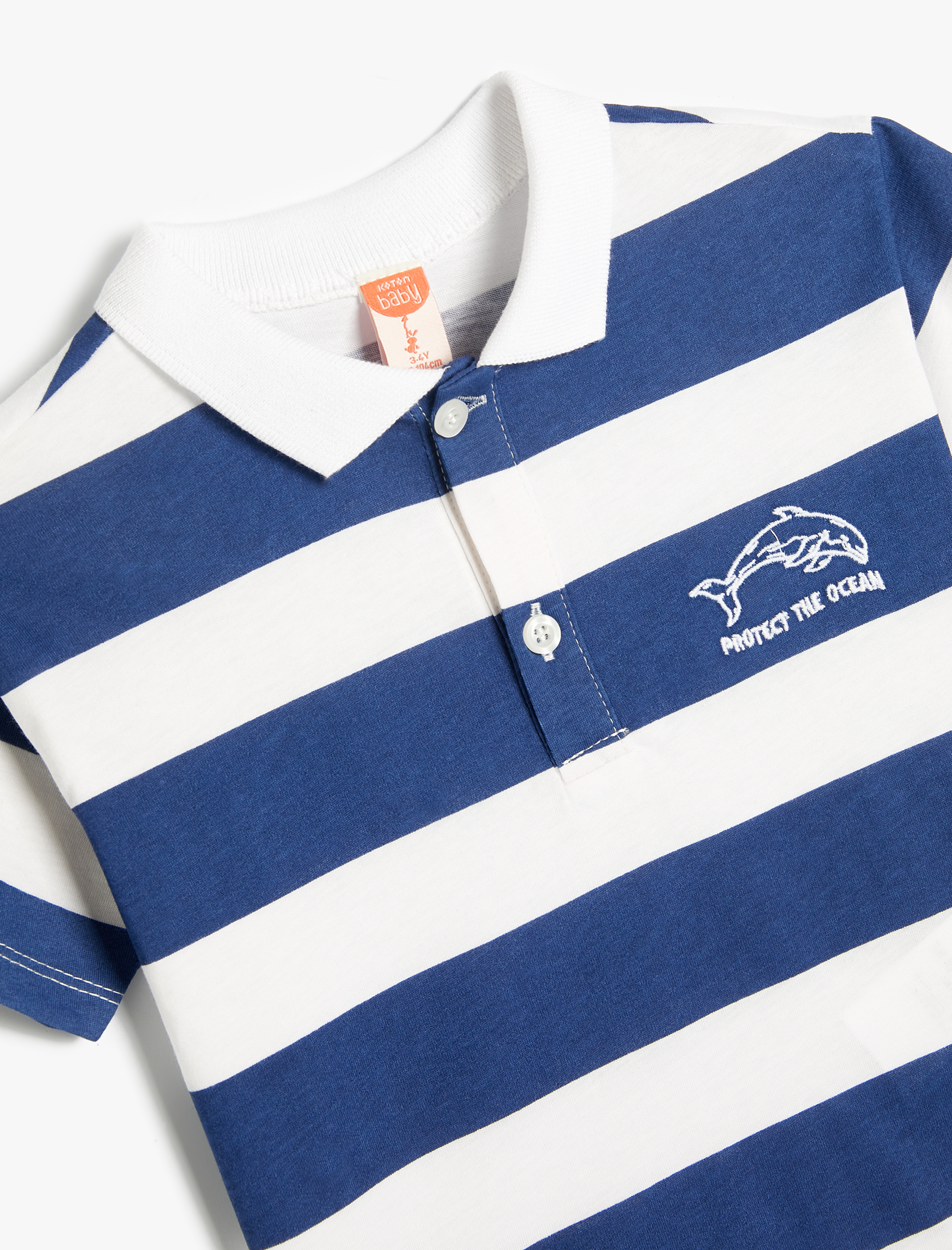  Erkek Bebek Polo Tişört Kısa Kollu Düğme Detaylı