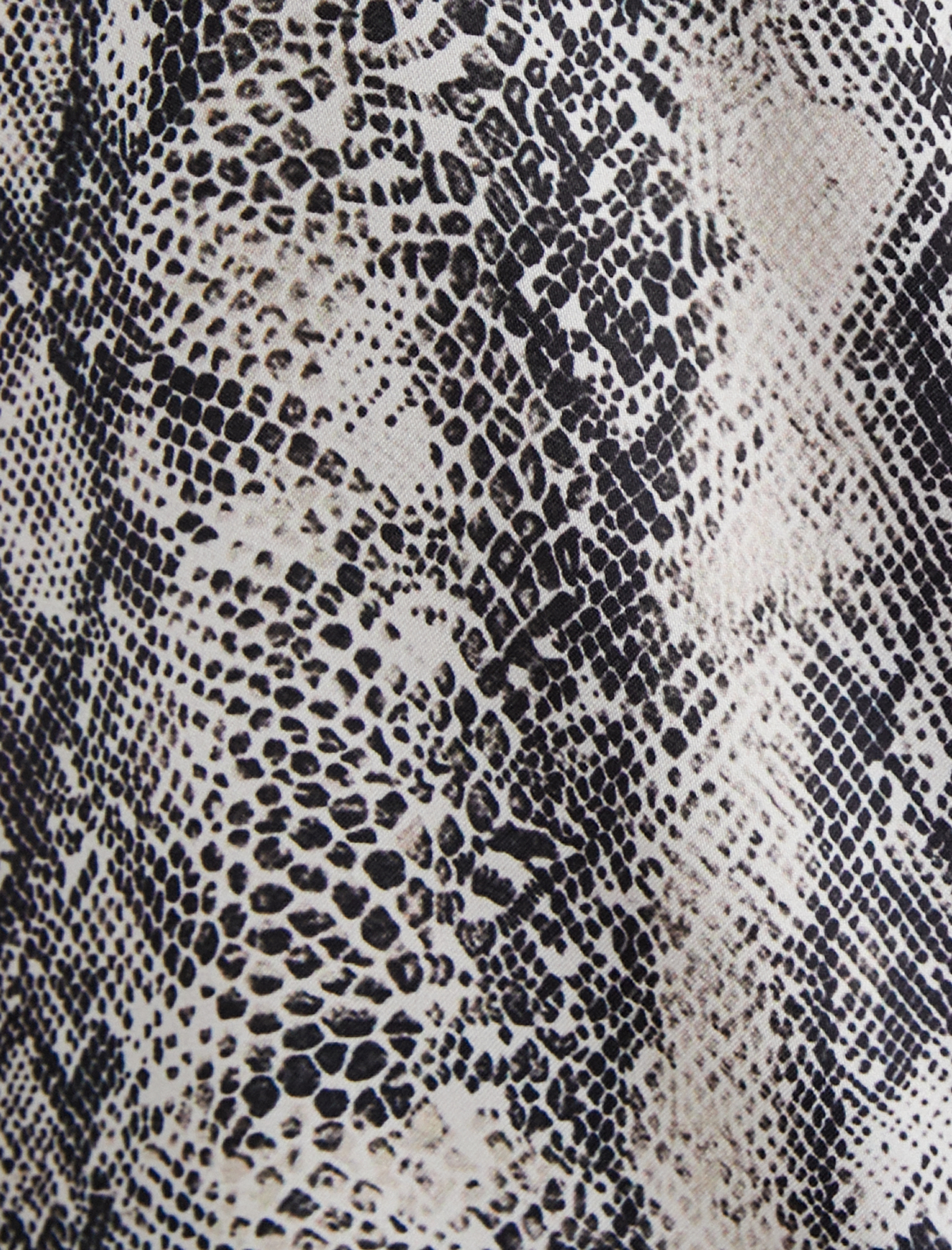   Yılan Derisi Desenli Gömlek Kolsuz Düğmeli