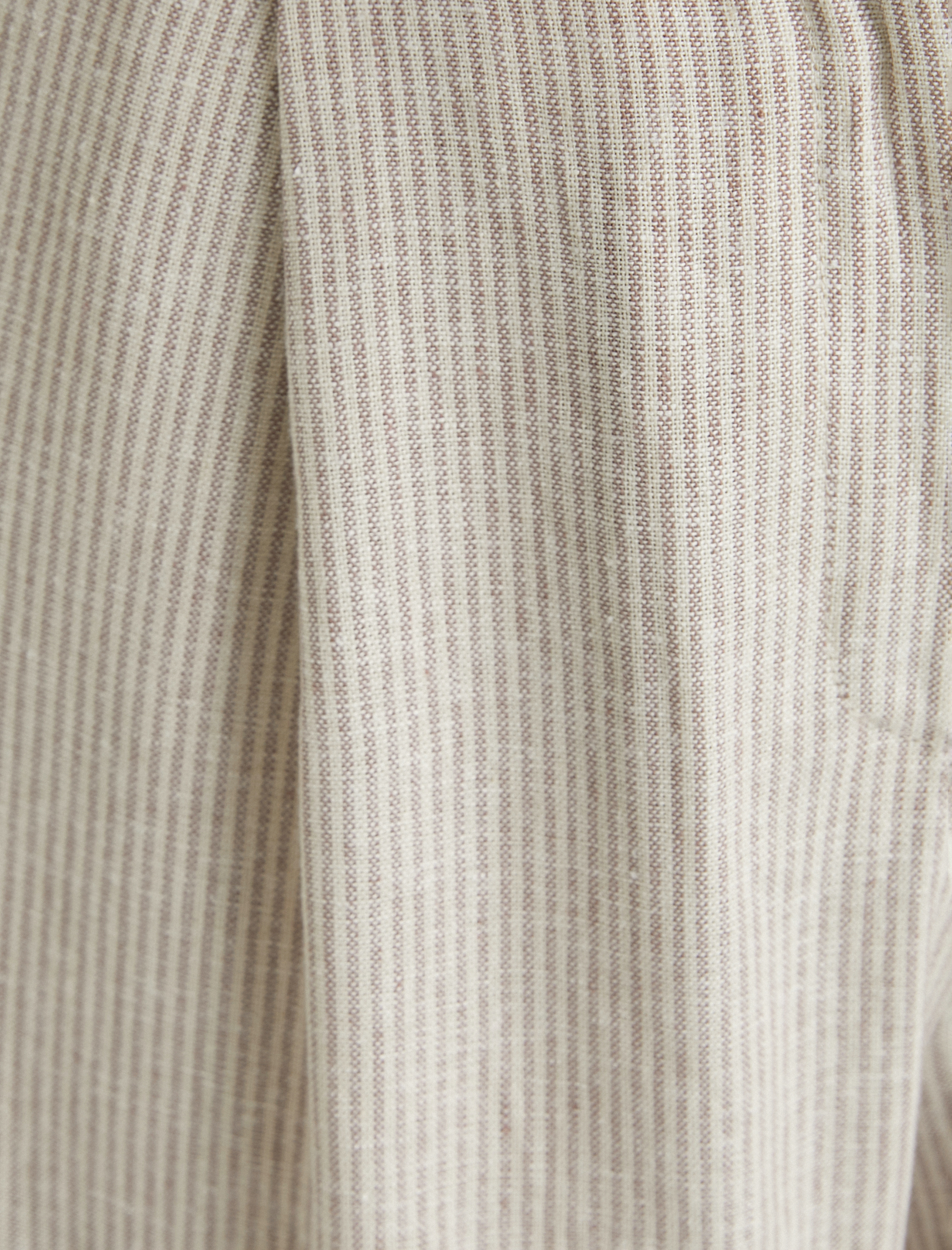   Keten Karışımlı Pantolon Palazzo Bol Paça Cepli Normal Bel