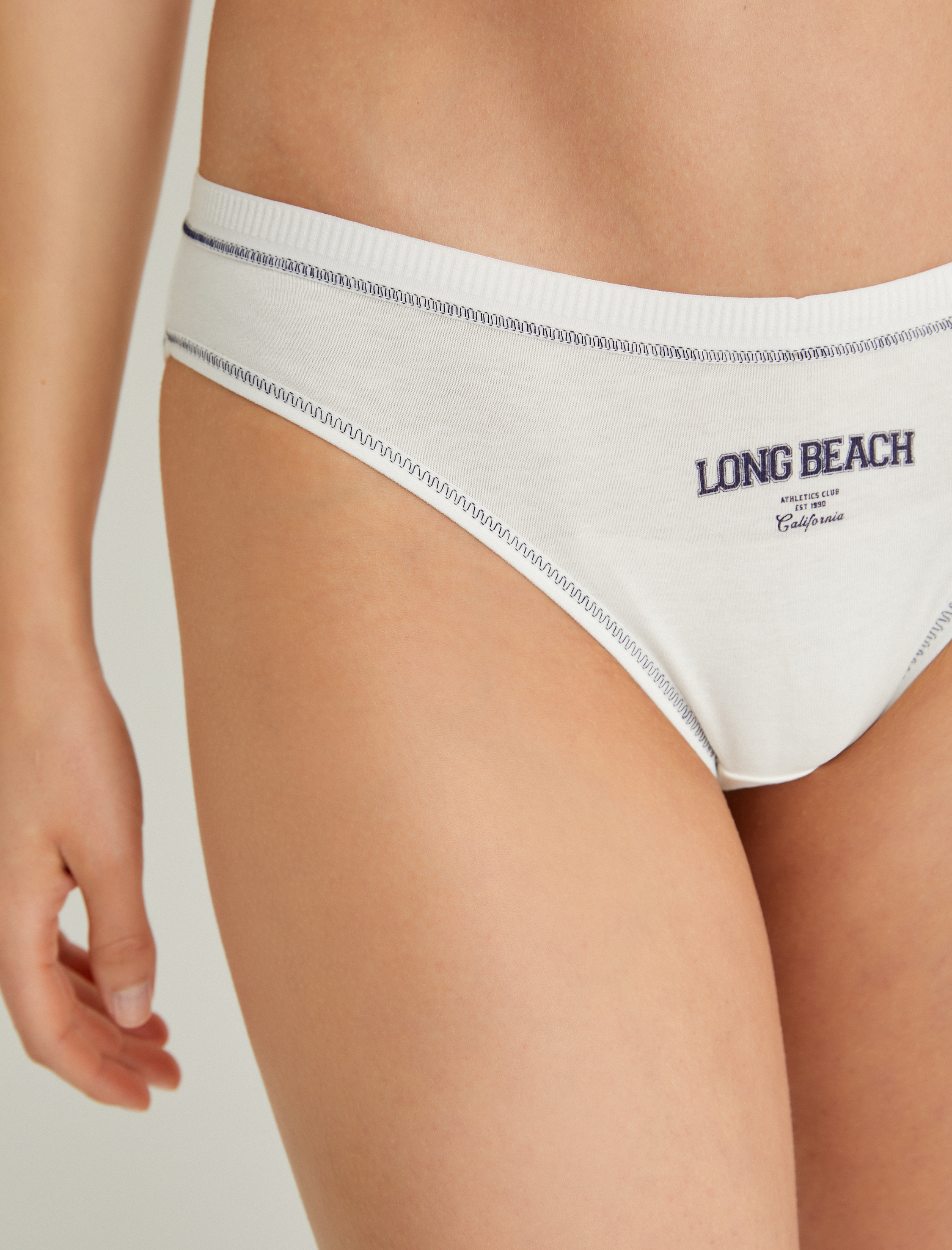   Brief Külot Normal Bel Fitilli Slogan Baskılı