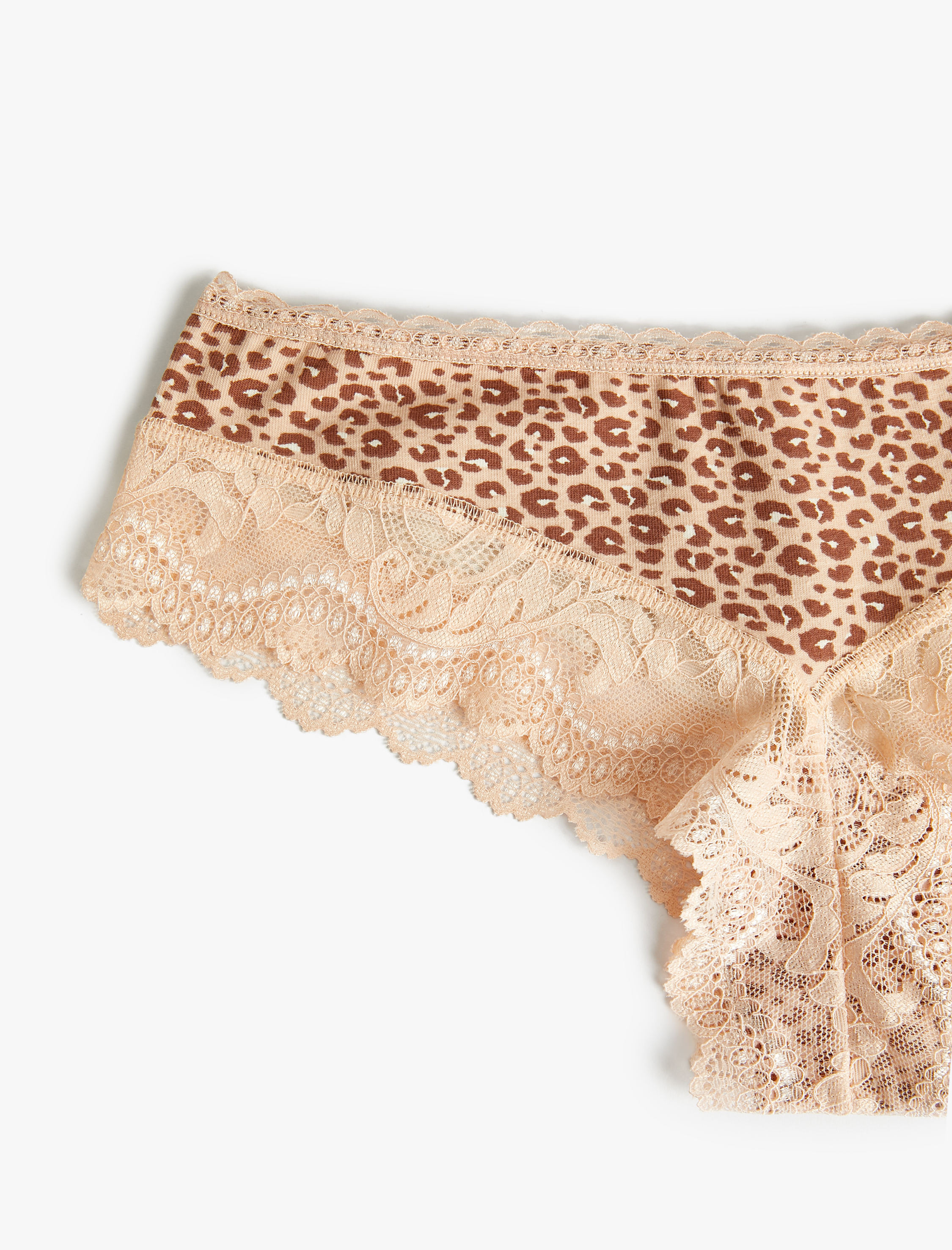   Brazilian Külot Leopar Baskılı Dantelli