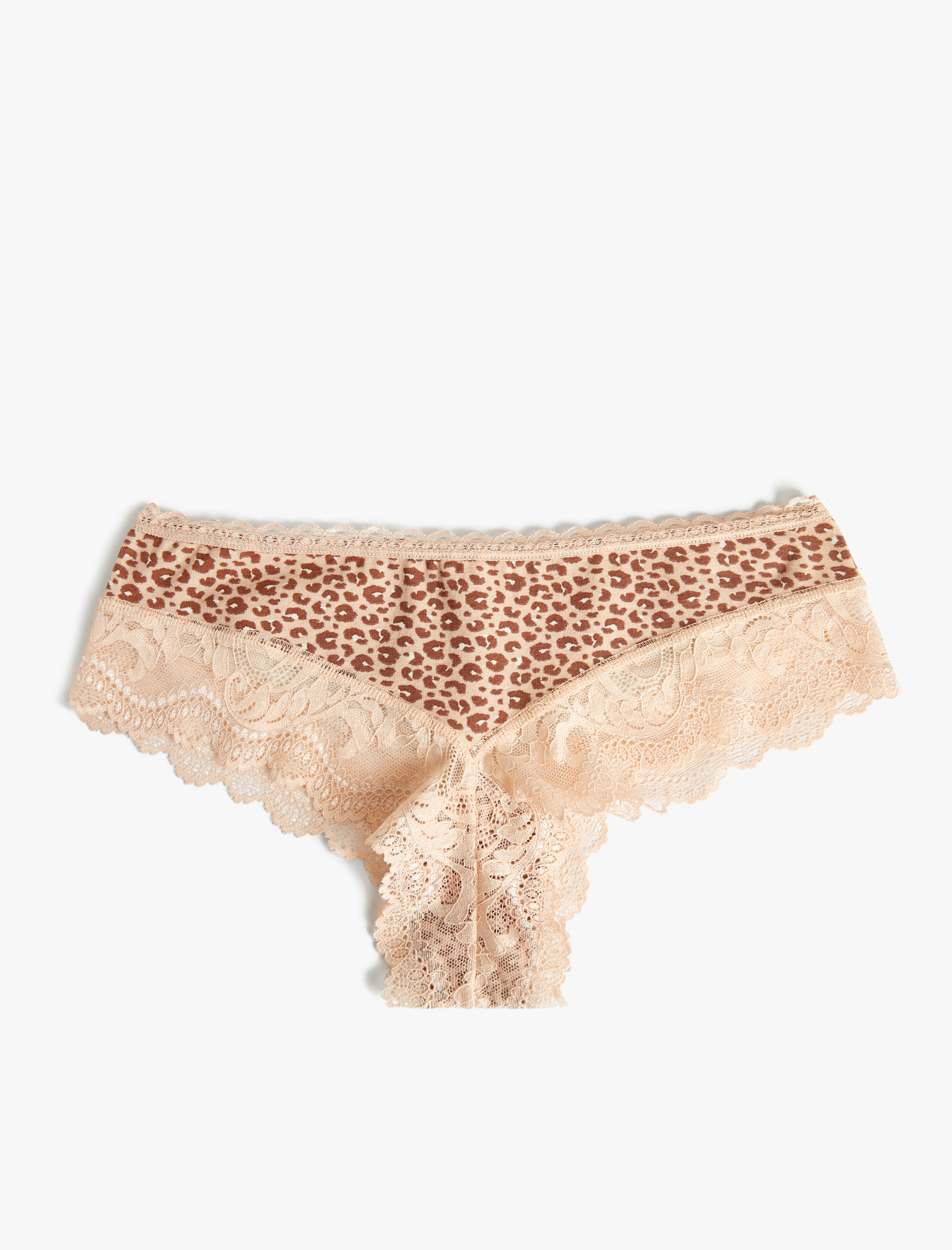   Brazilian Külot Leopar Baskılı Dantelli