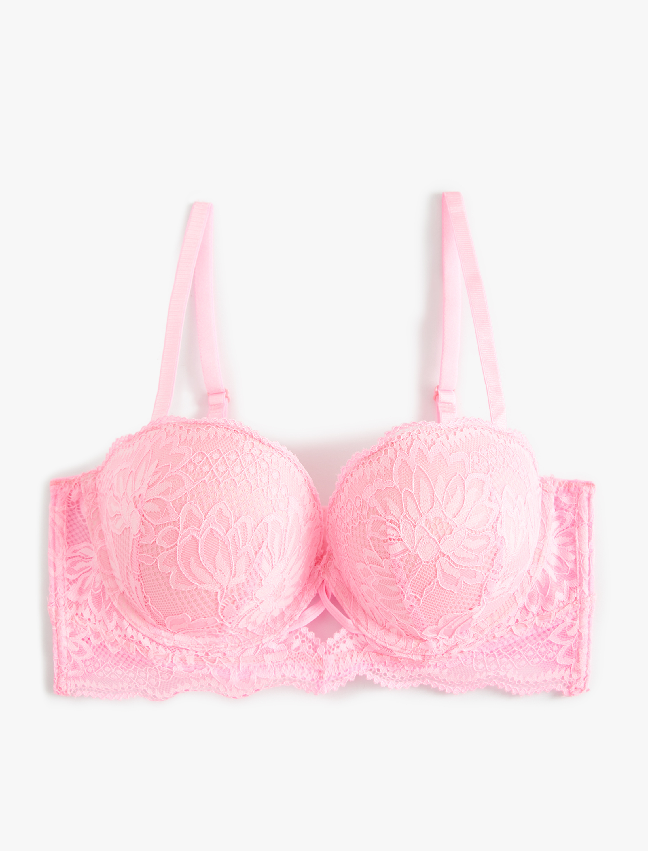 Dantelli Bralet Ekstra Dolgulu Balenli Kaplı