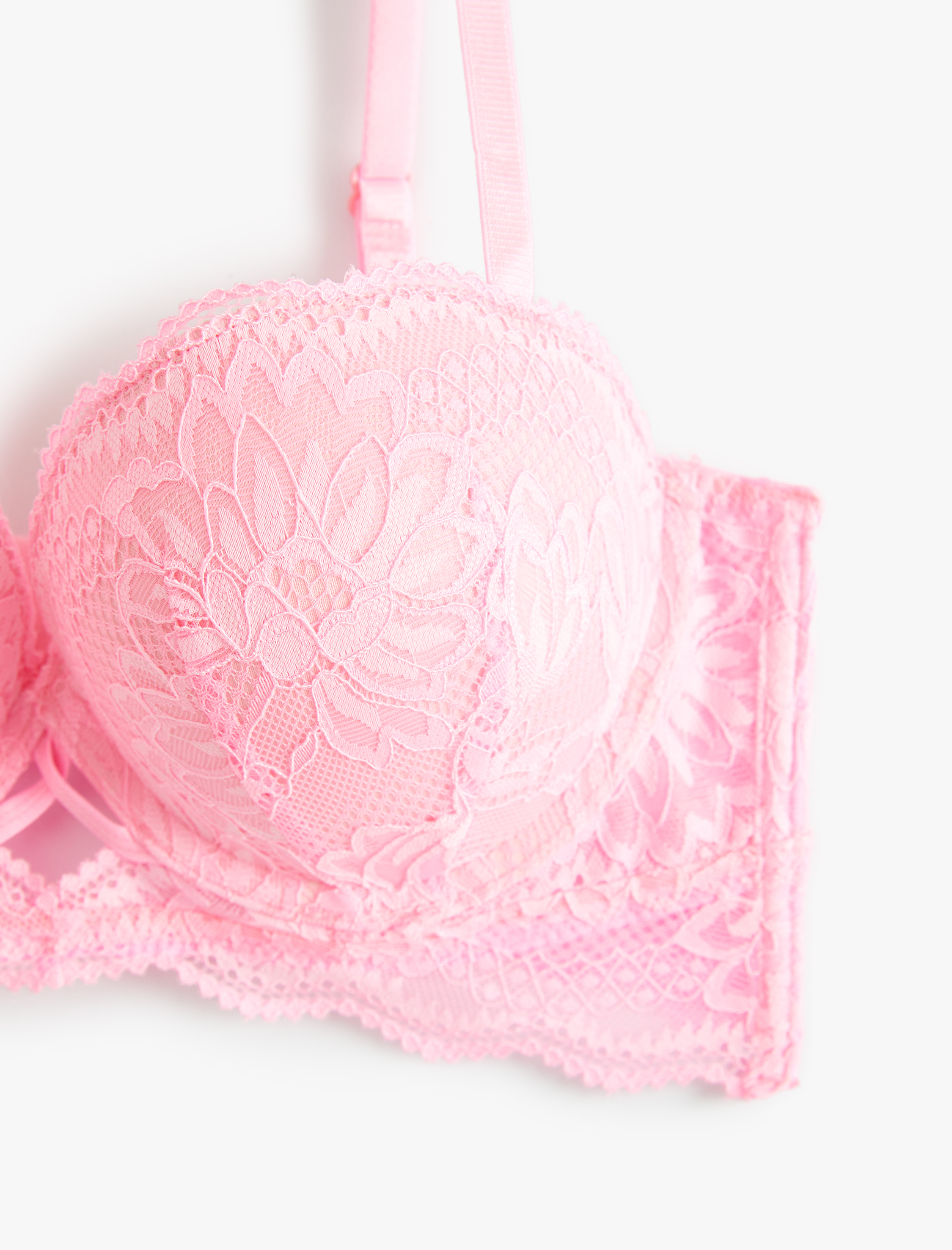 Dantelli Bralet Ekstra Dolgulu Balenli Kaplı
