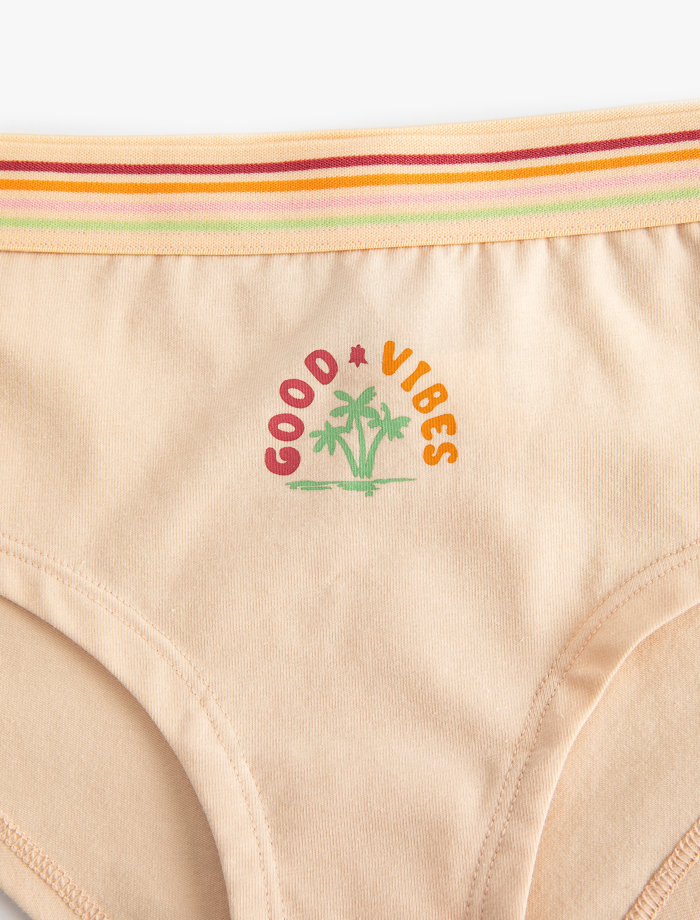   Hipster Yüksek Bel Külot Baskılı Pamuklu