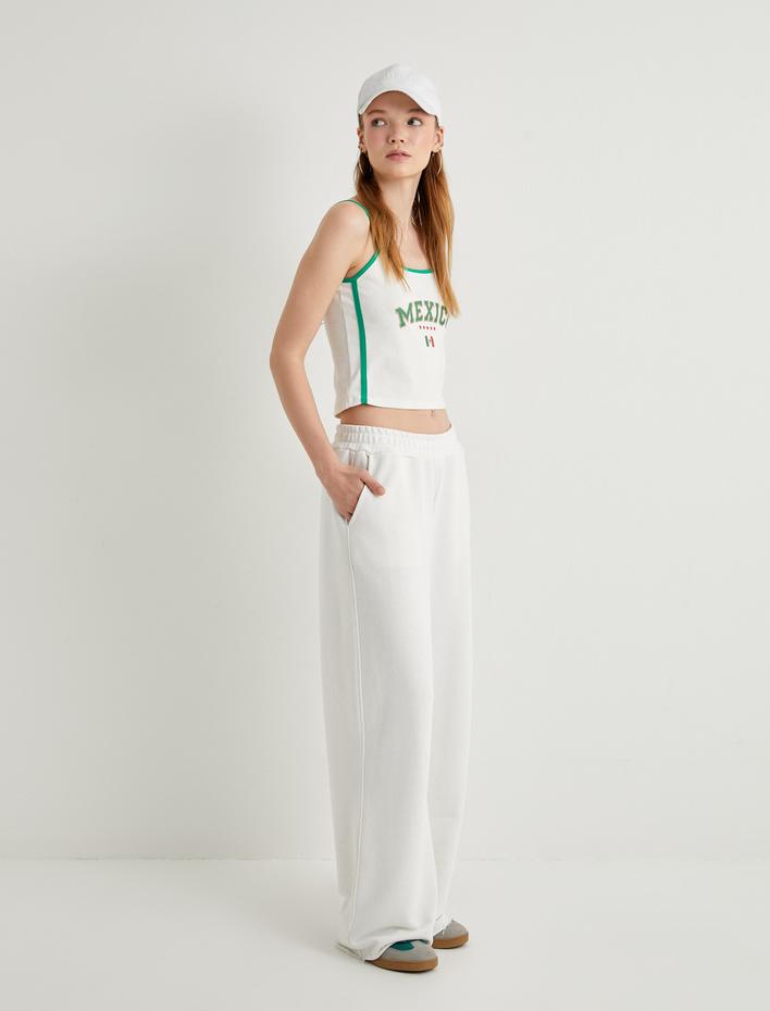  Baskılı Atlet İnce Askılı