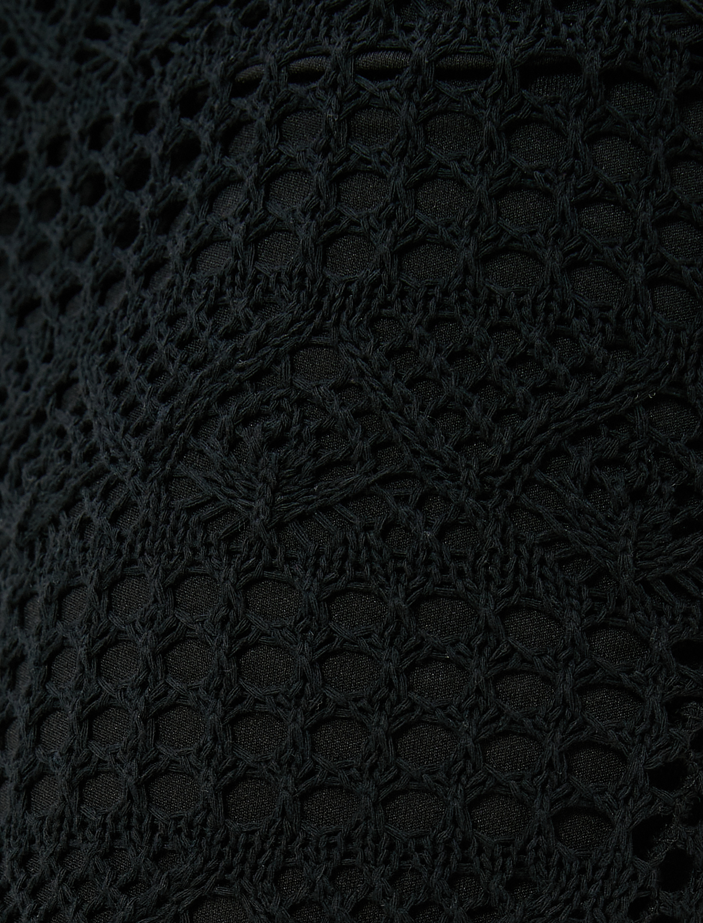   Uzun Kroşe Etek Yandan Yırtmaç Detaylı Astarlı