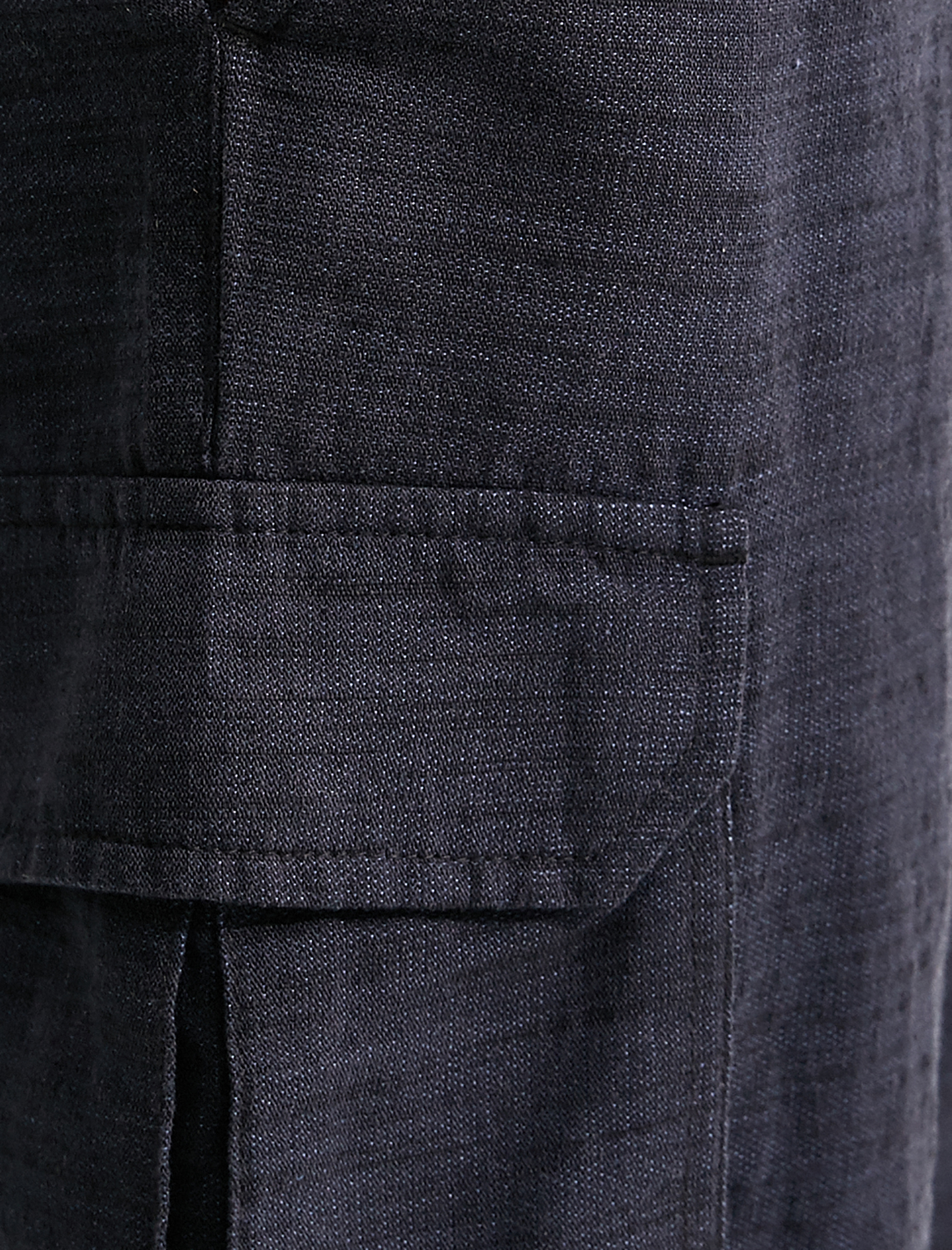   Keten Karışım Kargo Chino Şort