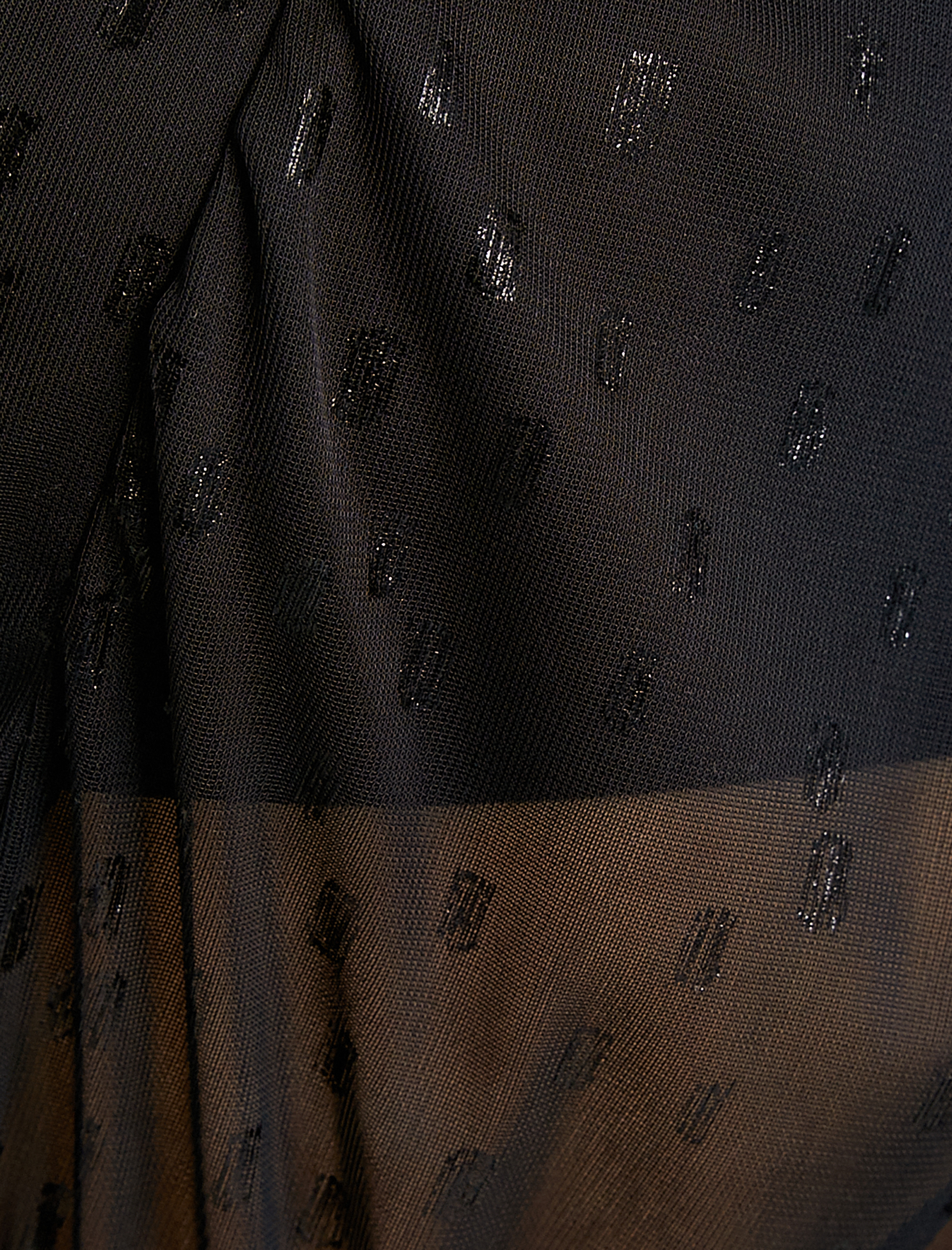 Tül Plaj Elbisesi V Yaka Dökümlü Beli Lastikli