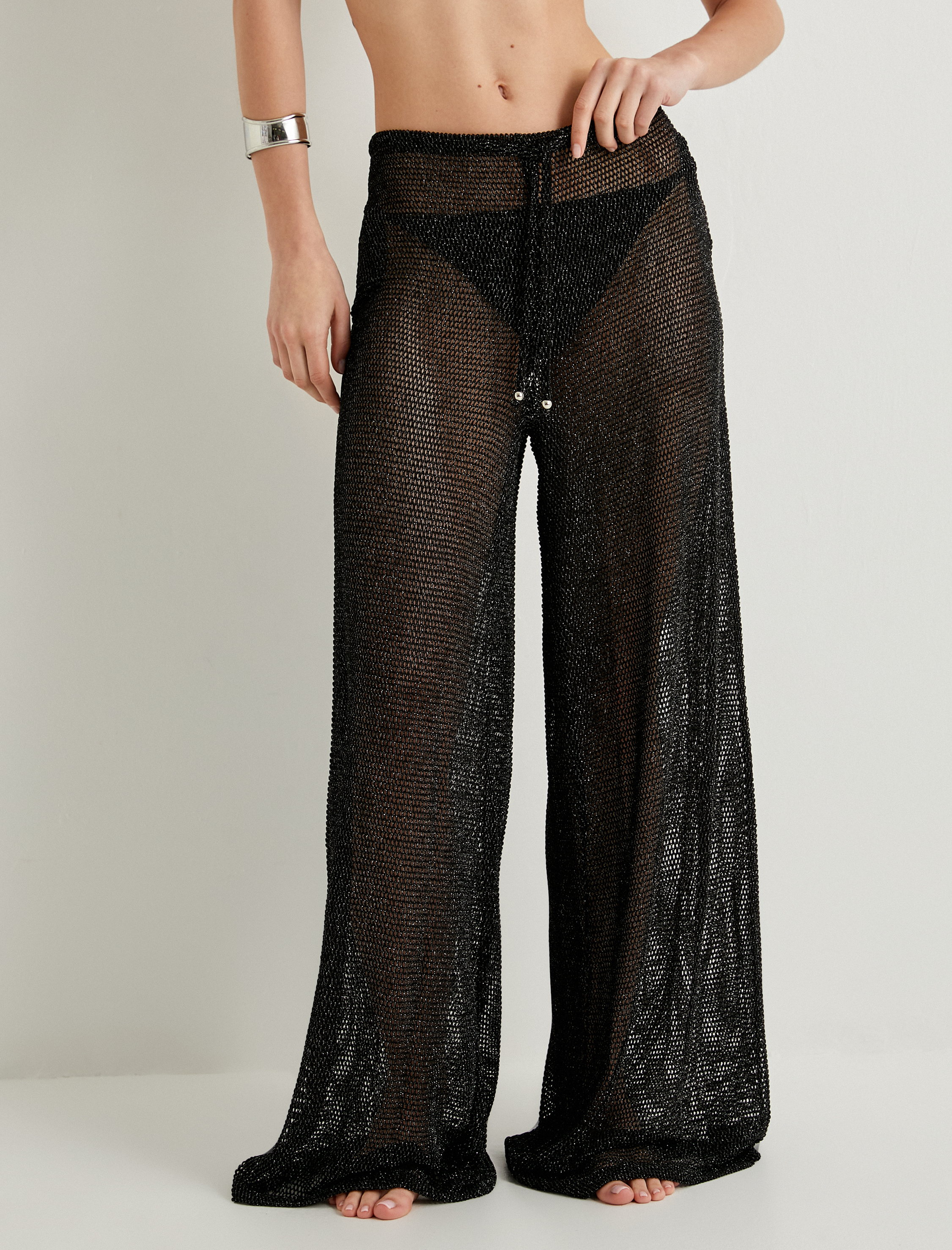   File Bol Paça Pantolon Beli Bağcıklı