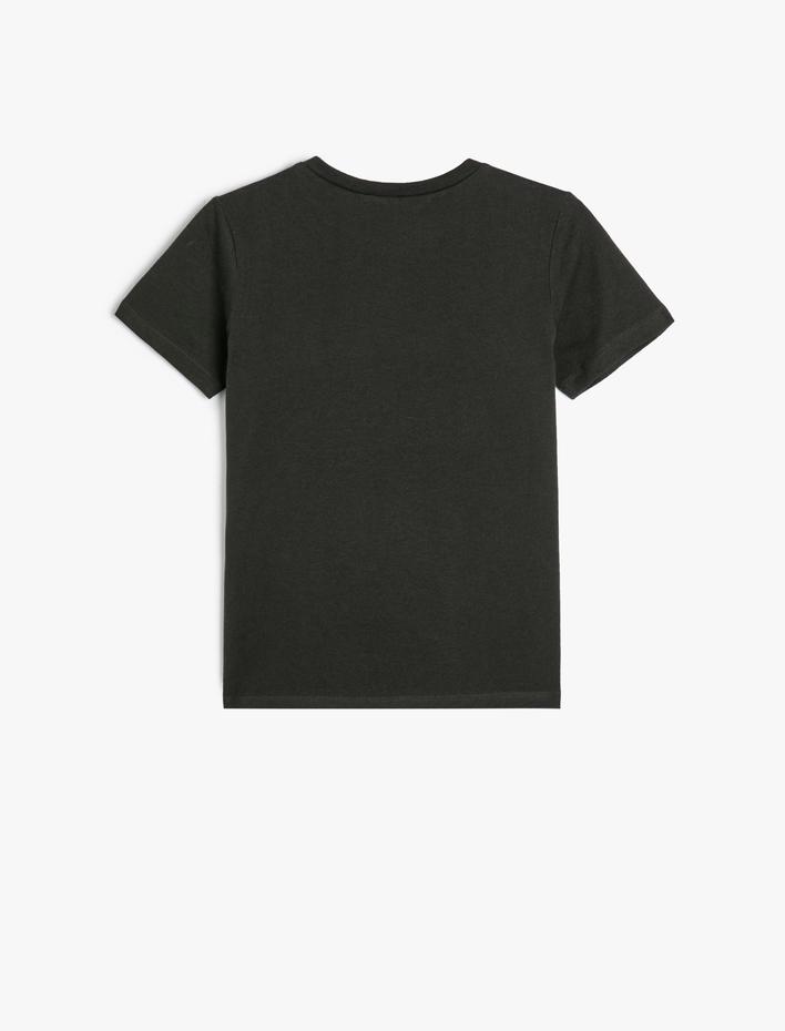 Erkek Çocuk Brooklyn Baskılı Kısa Kollu Bisiklet Yaka Tişört